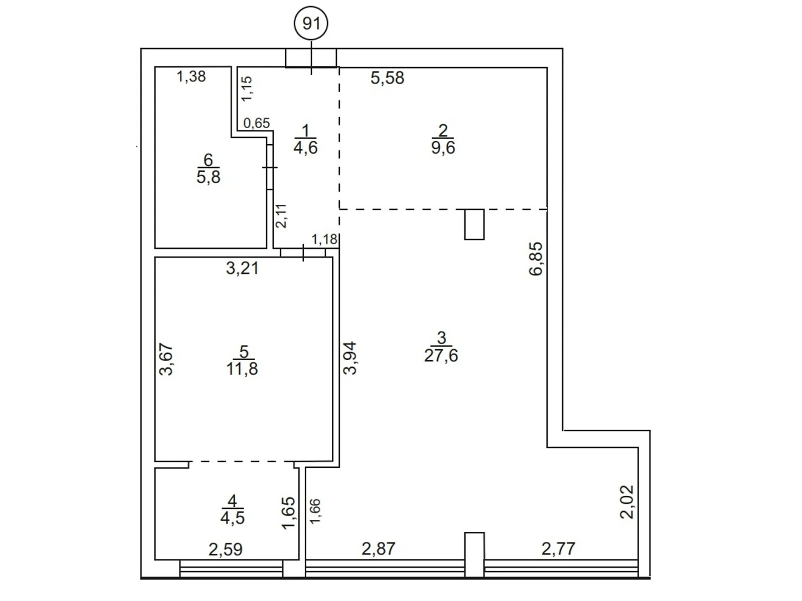 Продается 2-комнатная квартира 63.9 кв. м в Ужгороде, ул. Сергея Мартина(Парижской Коммуны), 4 - фото 1