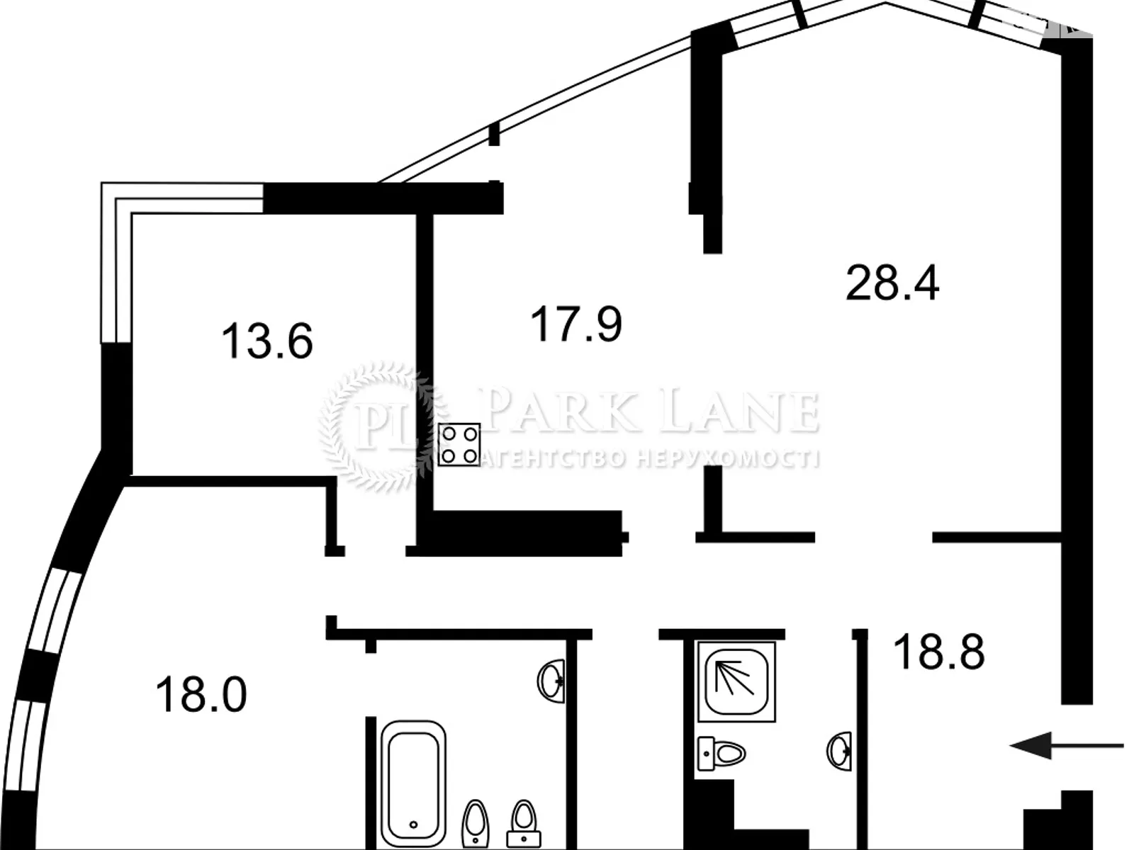 Продається 3-кімнатна квартира 114.4 кв. м у Києві - фото 3