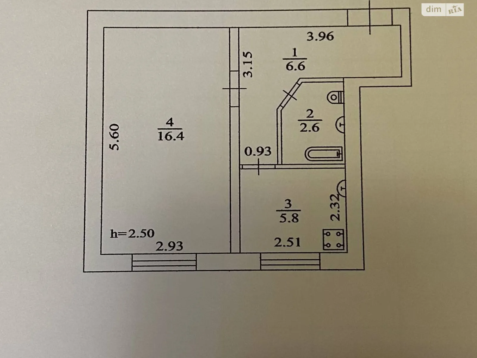 Продається 1-кімнатна квартира 31.4 кв. м у Дніпрі, просп. Науки(Гагаріна), 98 - фото 1