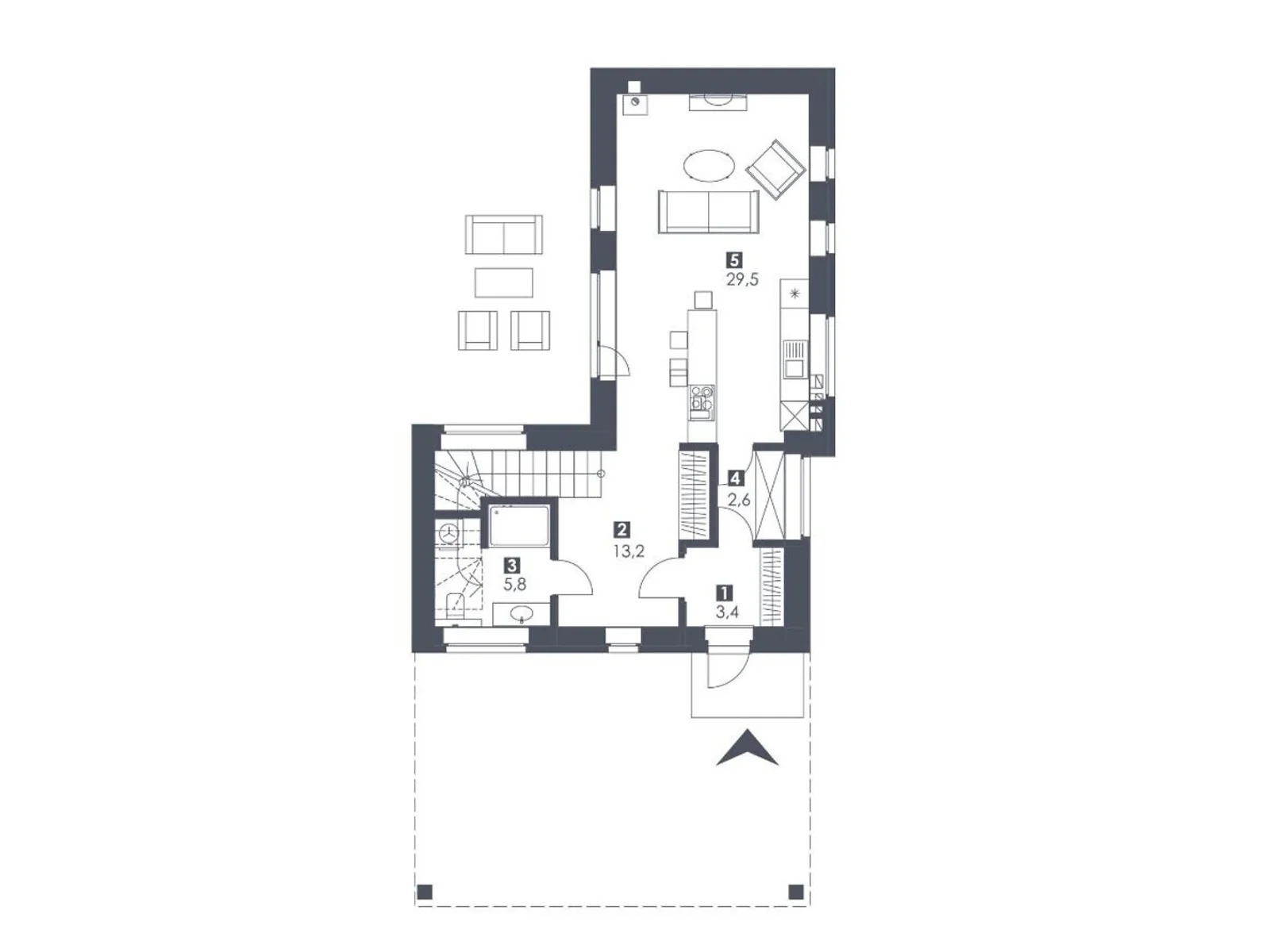 Продается 3-комнатная квартира 122.9 кв. м в Липники,  - фото 1