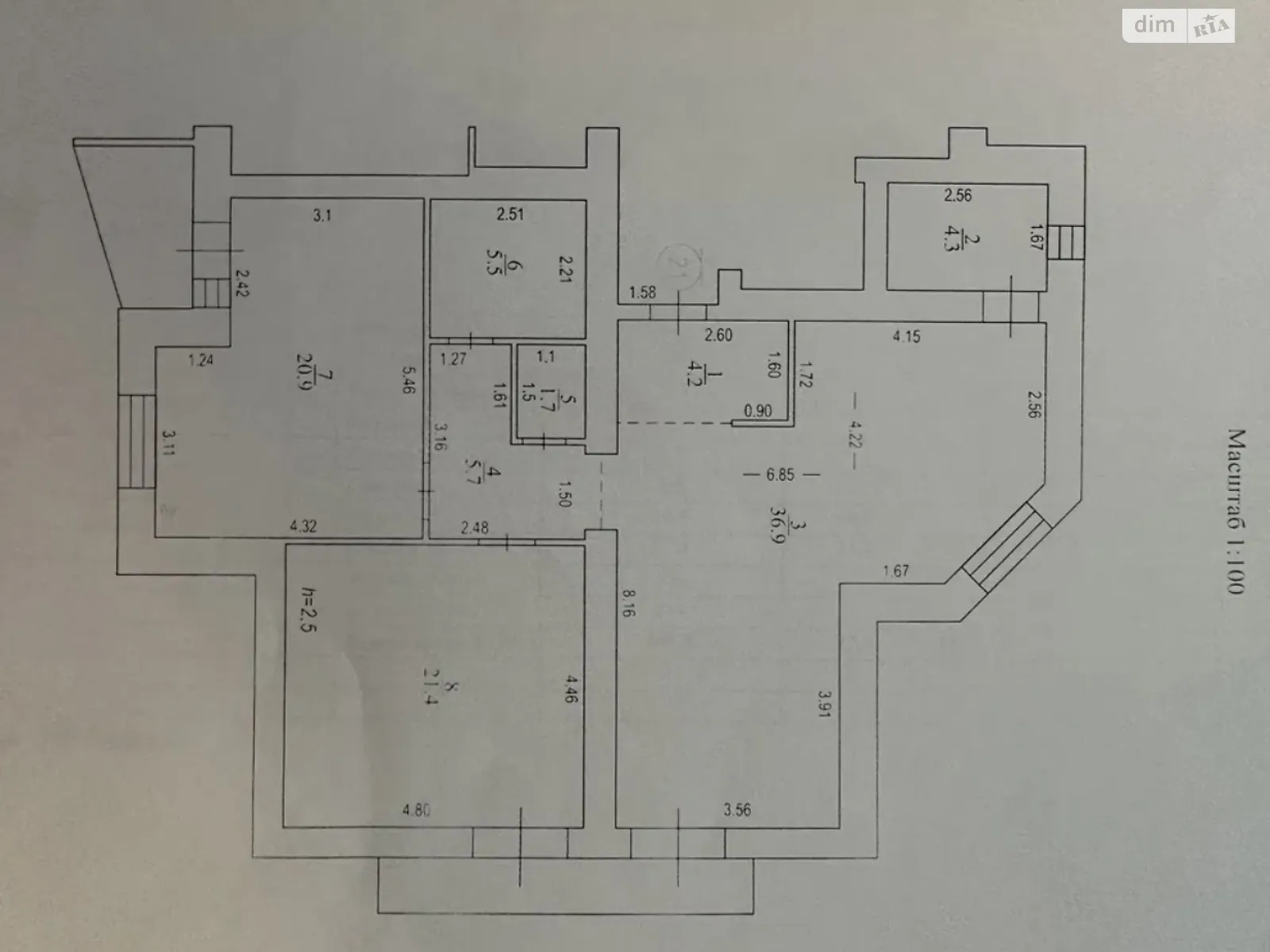 Продается 3-комнатная квартира 106 кв. м в Полтаве, ул. Панянка, 1А - фото 1