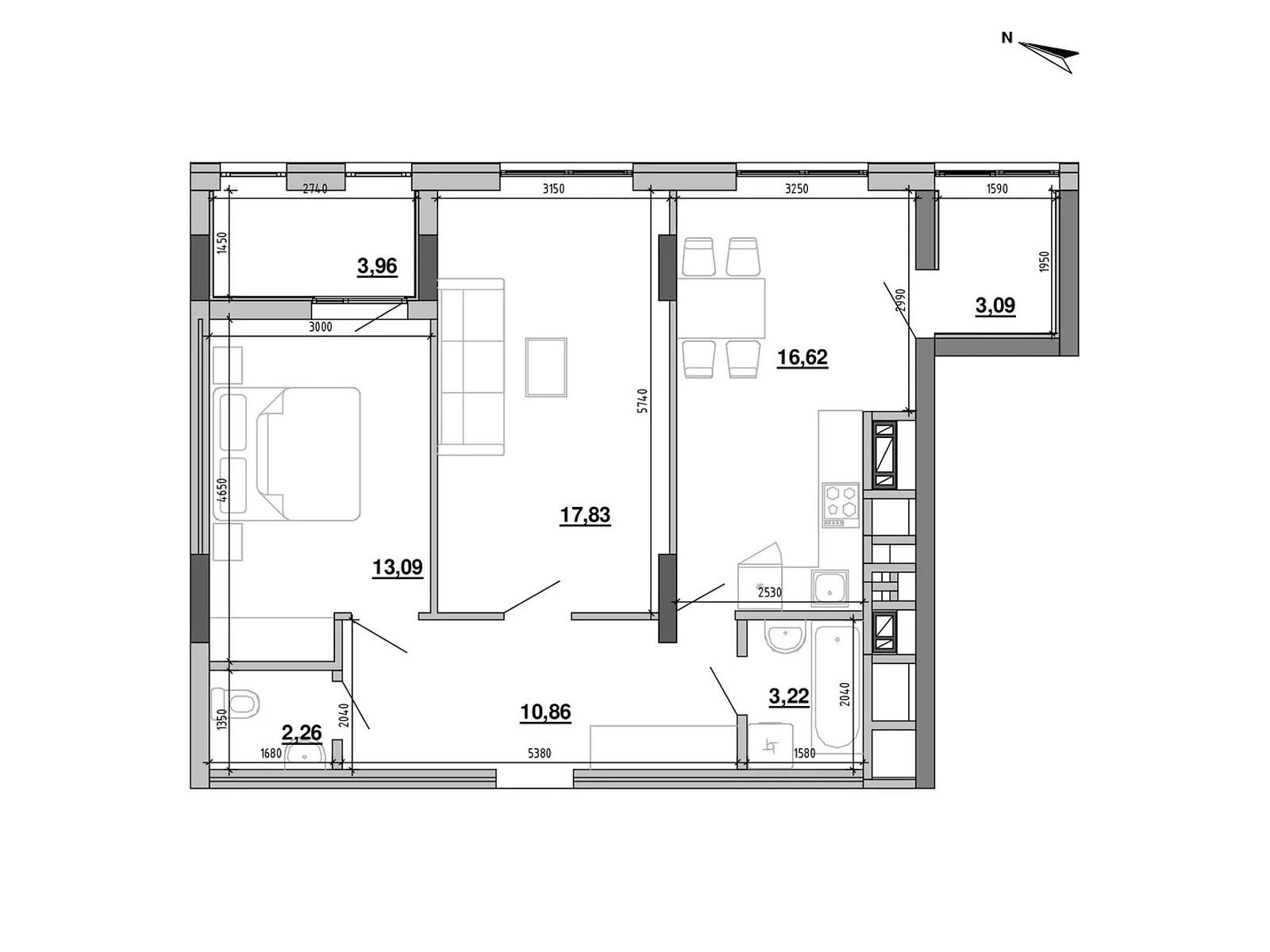 Продается 2-комнатная квартира 70.93 кв. м в Львове, ул. Новознесенская - фото 1