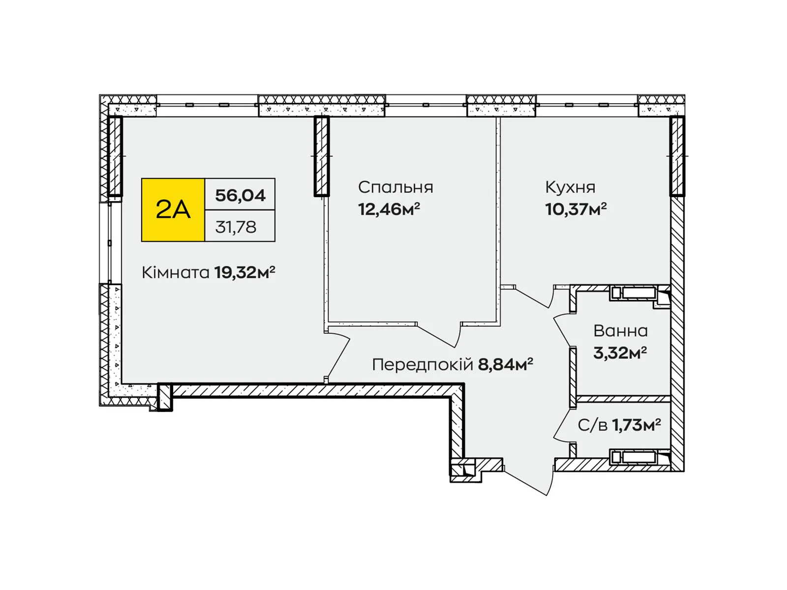 Продается 2-комнатная квартира 56 кв. м в Киеве, ул. Ивана Кочерги, 17А - фото 1