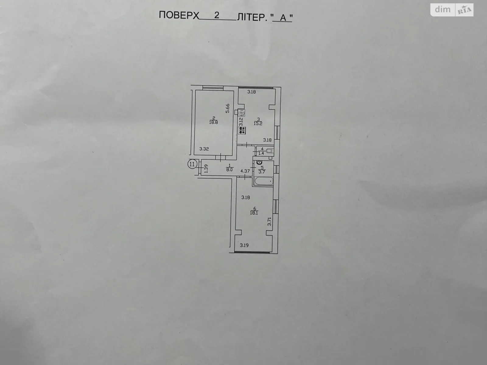 Продається 2-кімнатна квартира 65.2 кв. м у Ірпені, вул. Мечникова, 106 - фото 1