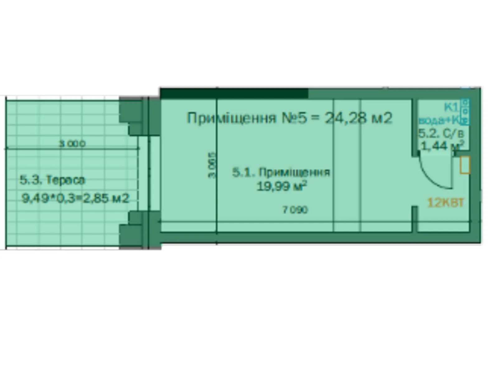 Продается помещения свободного назначения 24.28 кв. м в 8-этажном здании - фото 3