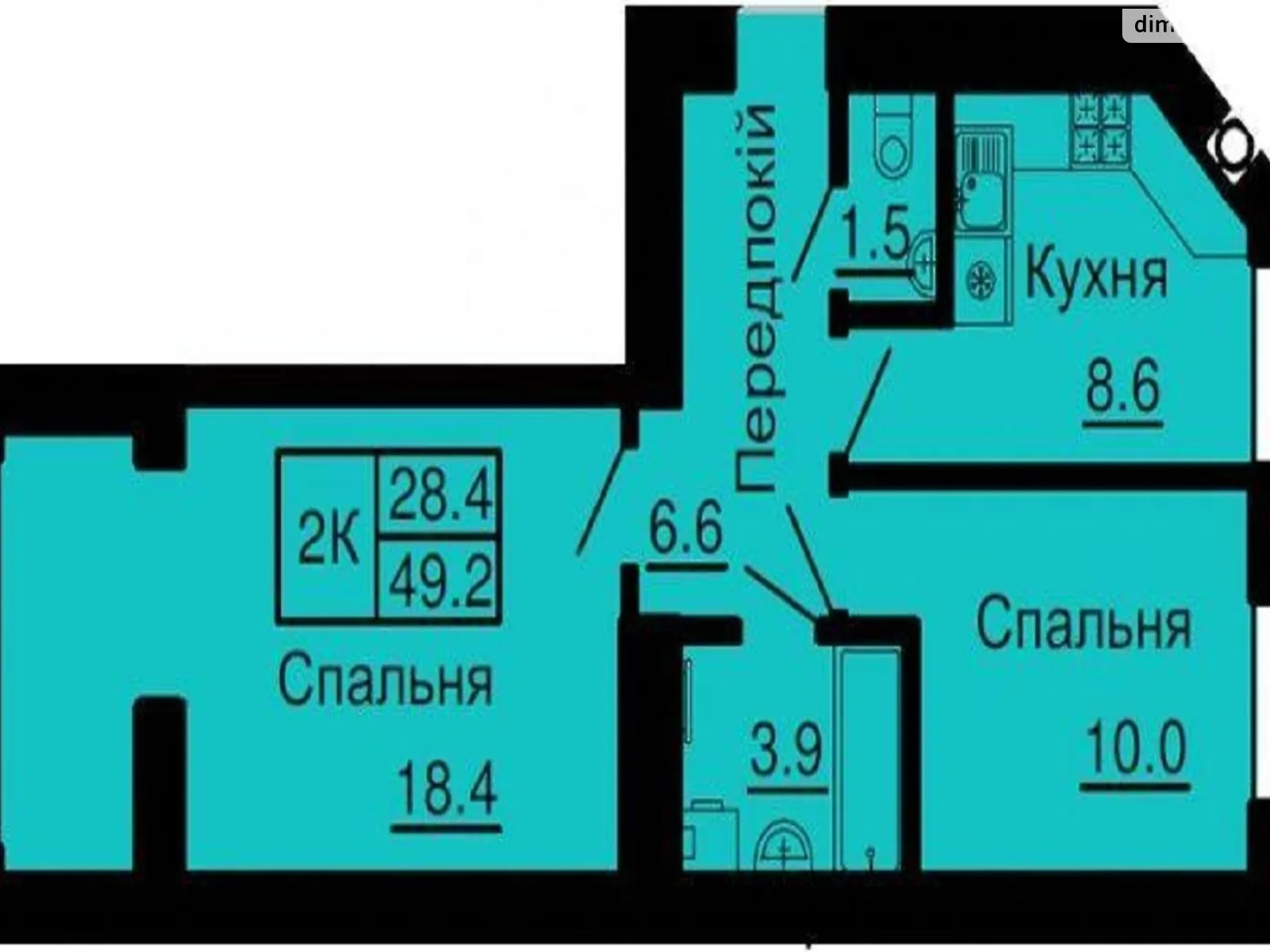 Продается 2-комнатная квартира 49.2 кв. м в Новоселках, ул. Мира, 1 - фото 1