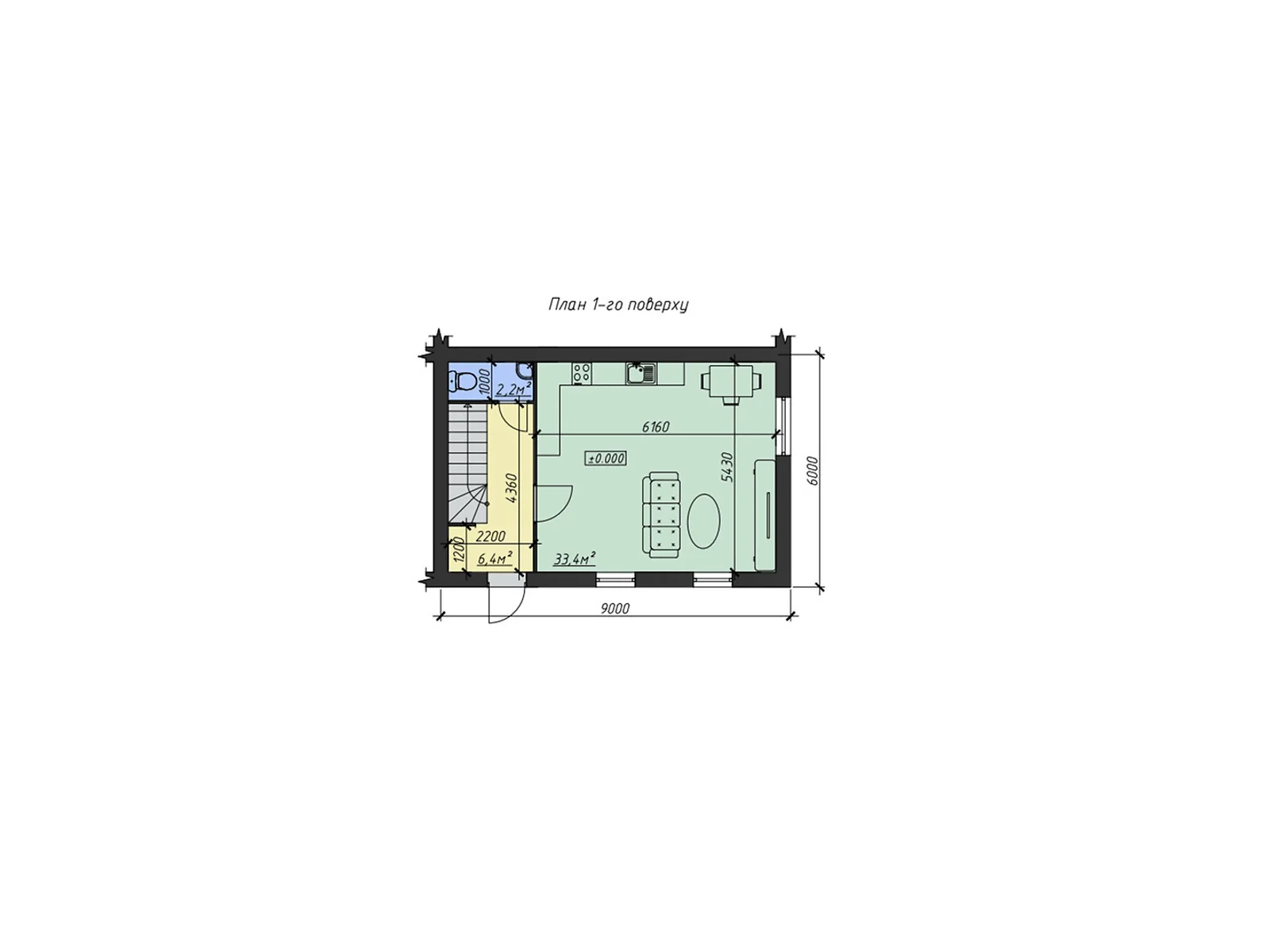 Продается дом на 2 этажа 90 кв. м с баней/сауной, цена: 55000 $ - фото 1