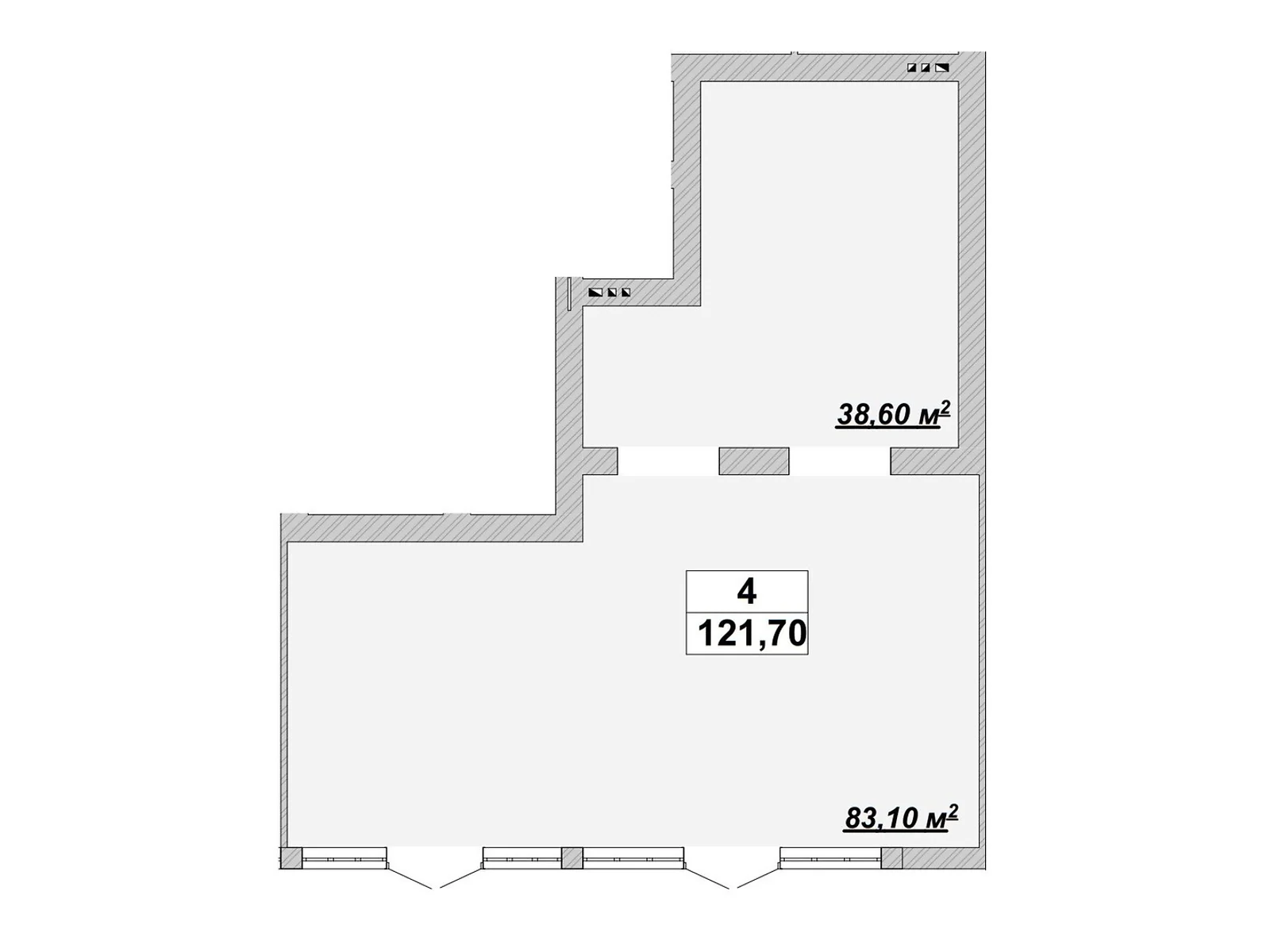 Продается объект сферы услуг 108 кв. м в 12-этажном здании, цена: 99360 $ - фото 1