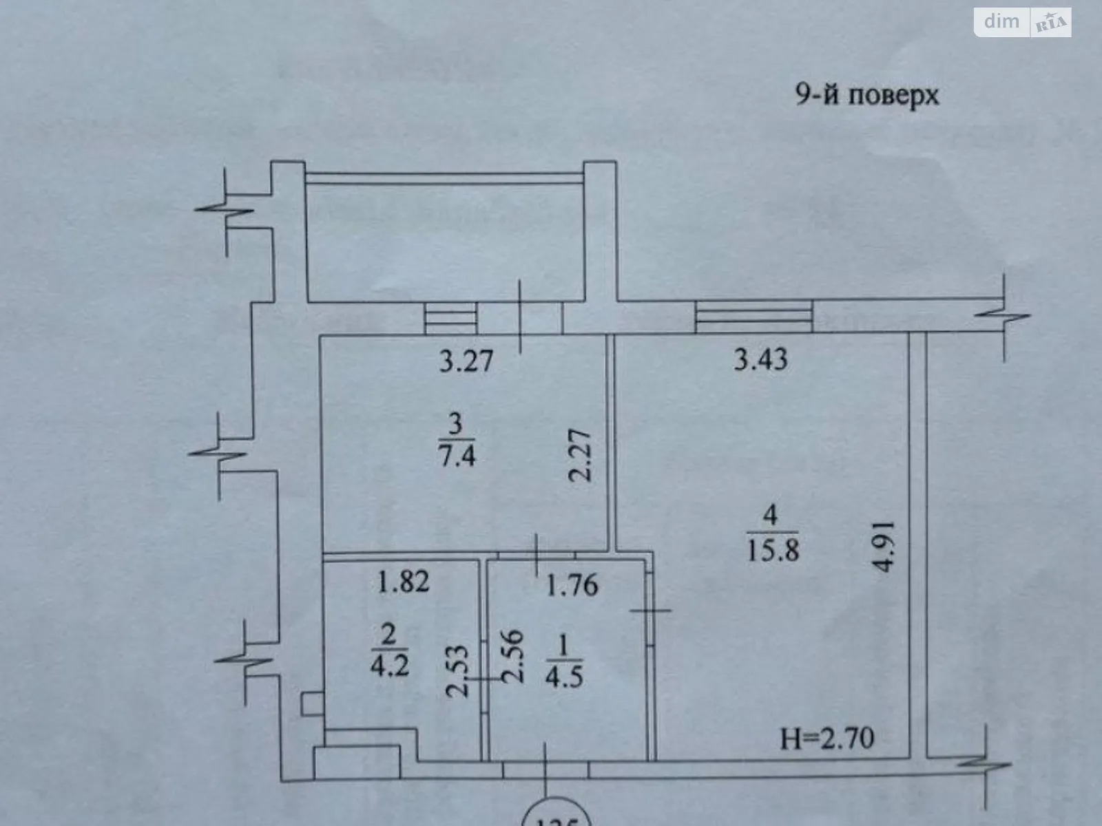 Продается 1-комнатная квартира 33.7 кв. м в Харькове, ул. Академика Барабашова, 14 - фото 1