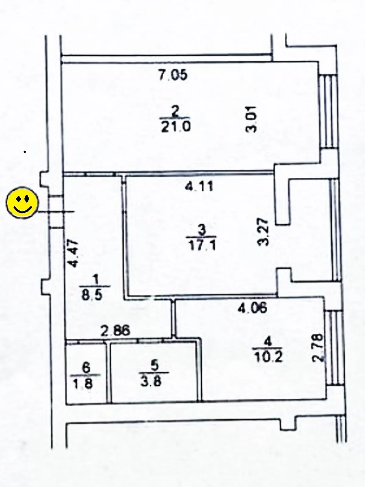 Продается 2-комнатная квартира 62.4 кв. м в  - фото 2