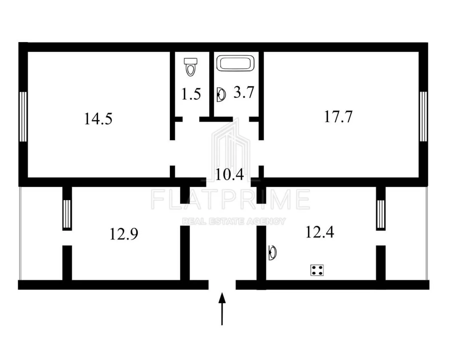 Продається 3-кімнатна квартира 76.4 кв. м у Києві, вул. Сергія Данченка, 28Б - фото 1