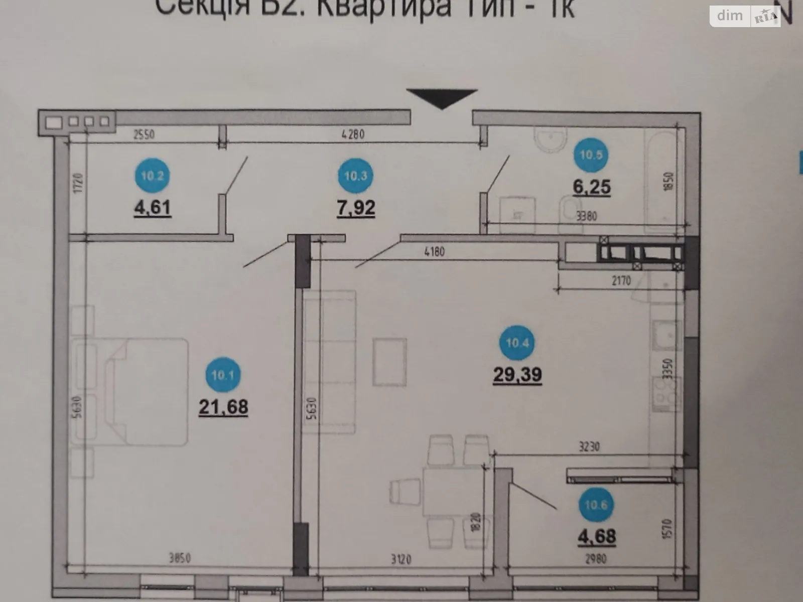 Продається 1-кімнатна квартира 74.53 кв. м у, цена: 96889 $ - фото 1