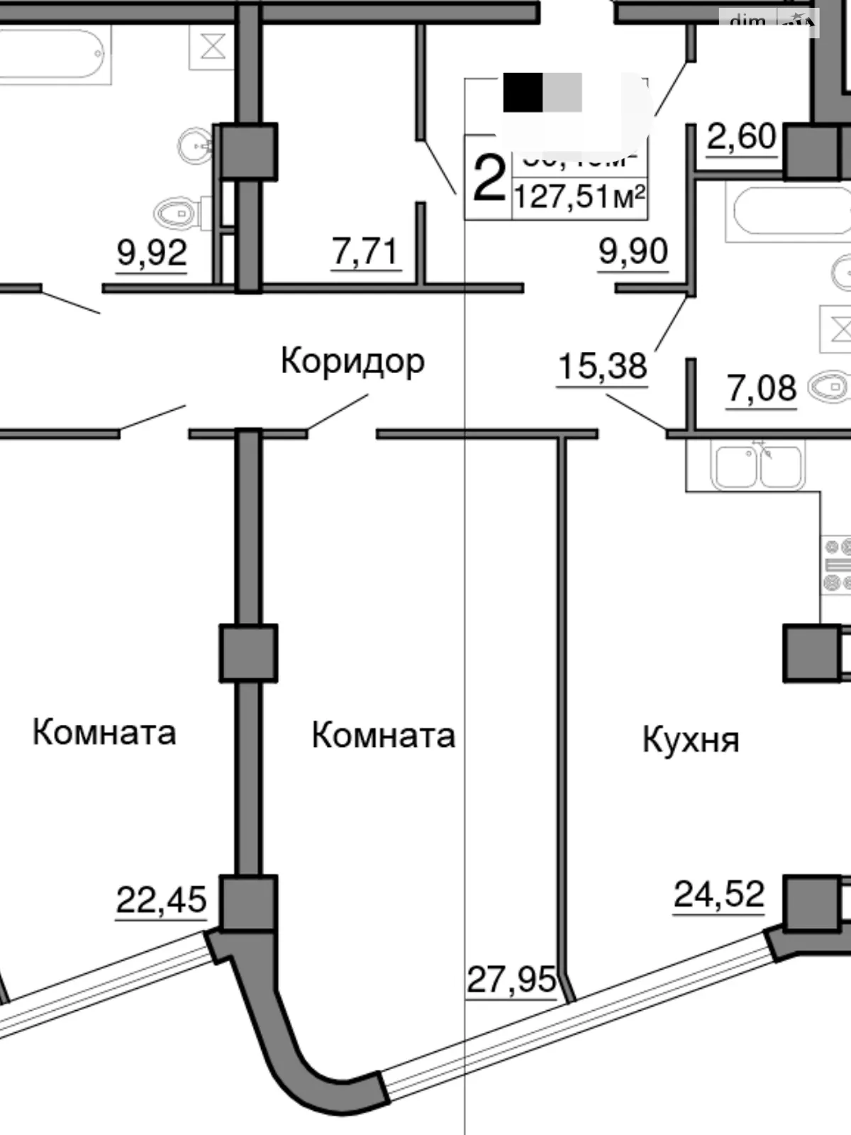 Продается 2-комнатная квартира 133 кв. м в Одессе - фото 4