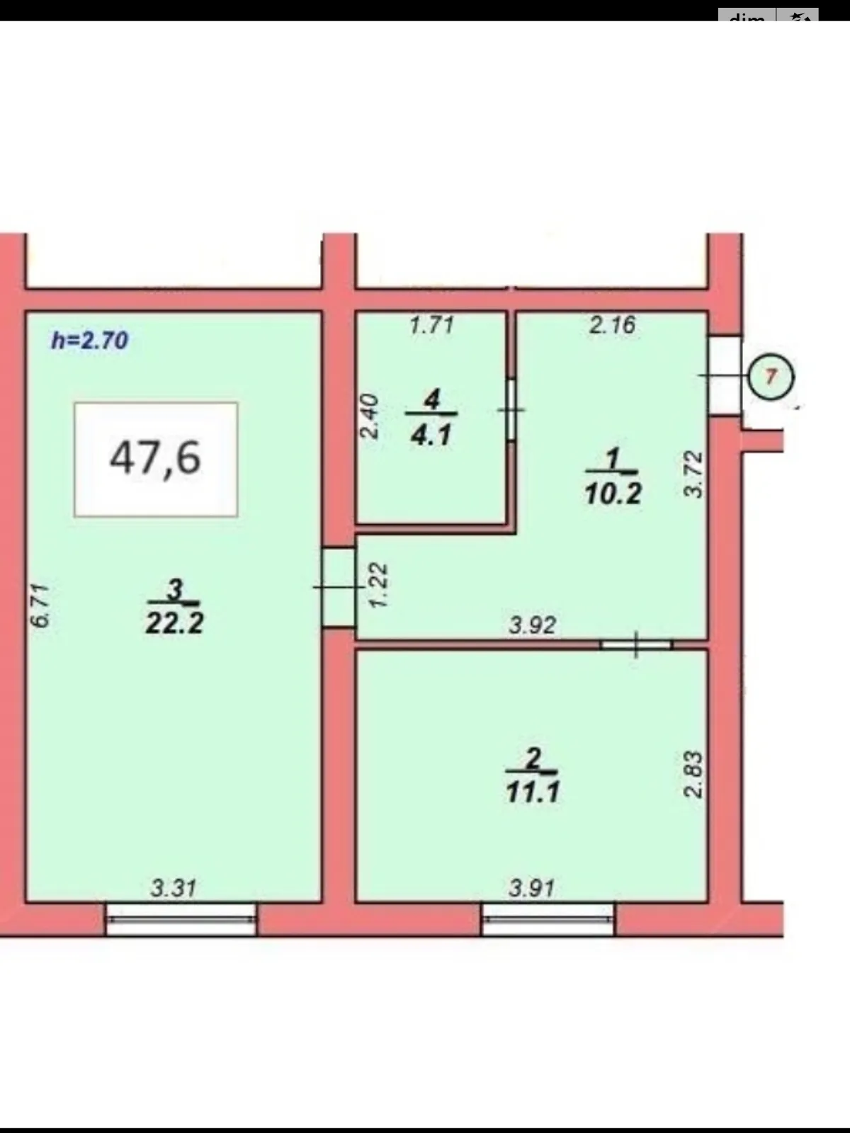 Продається 1-кімнатна квартира 47.6 кв. м у Хмельницькому, Львівське шосе, 39/2 - фото 1