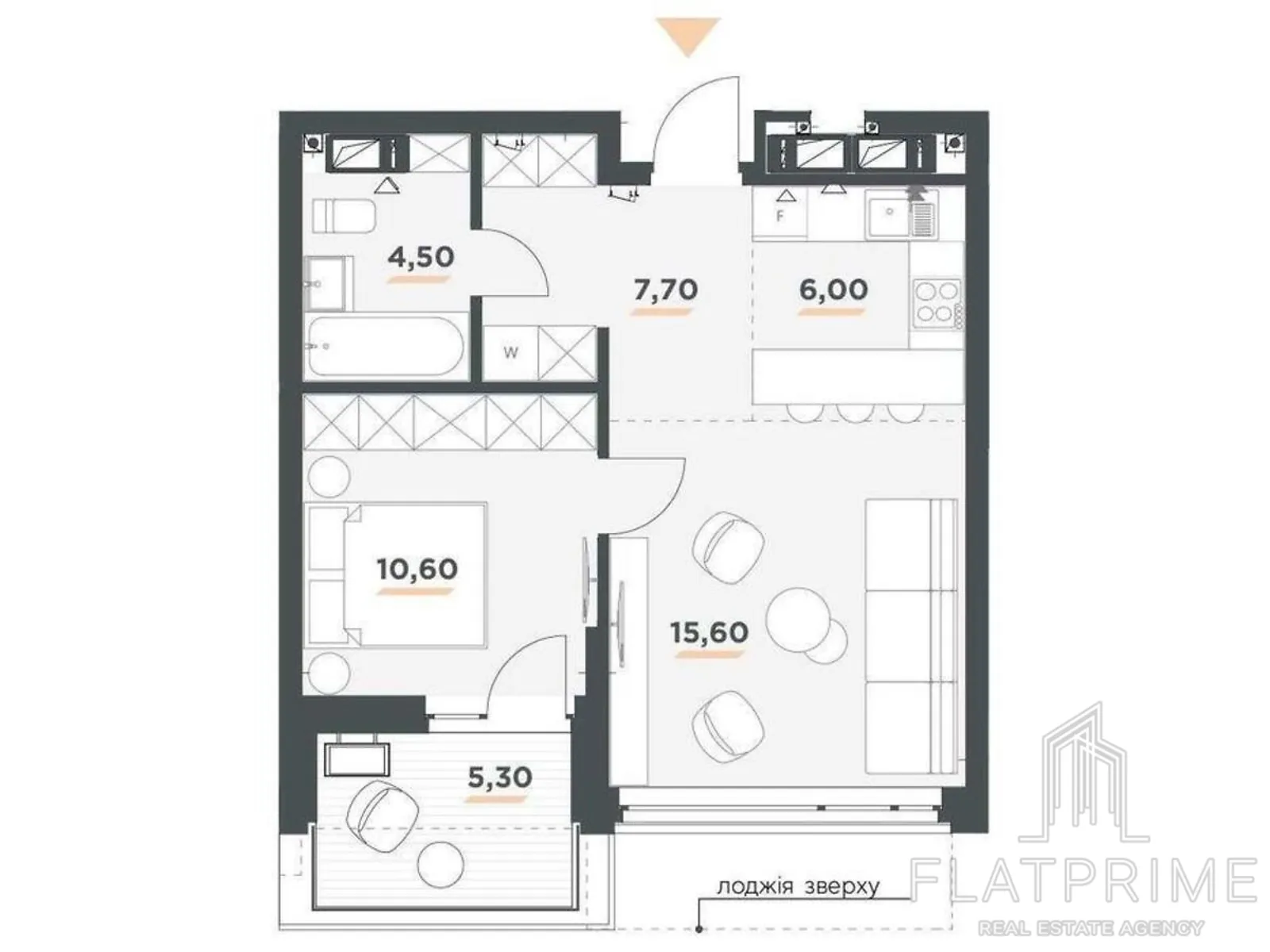 Продается 1-комнатная квартира 48.4 кв. м в Киеве, ул. Драгоманова, 31А - фото 1