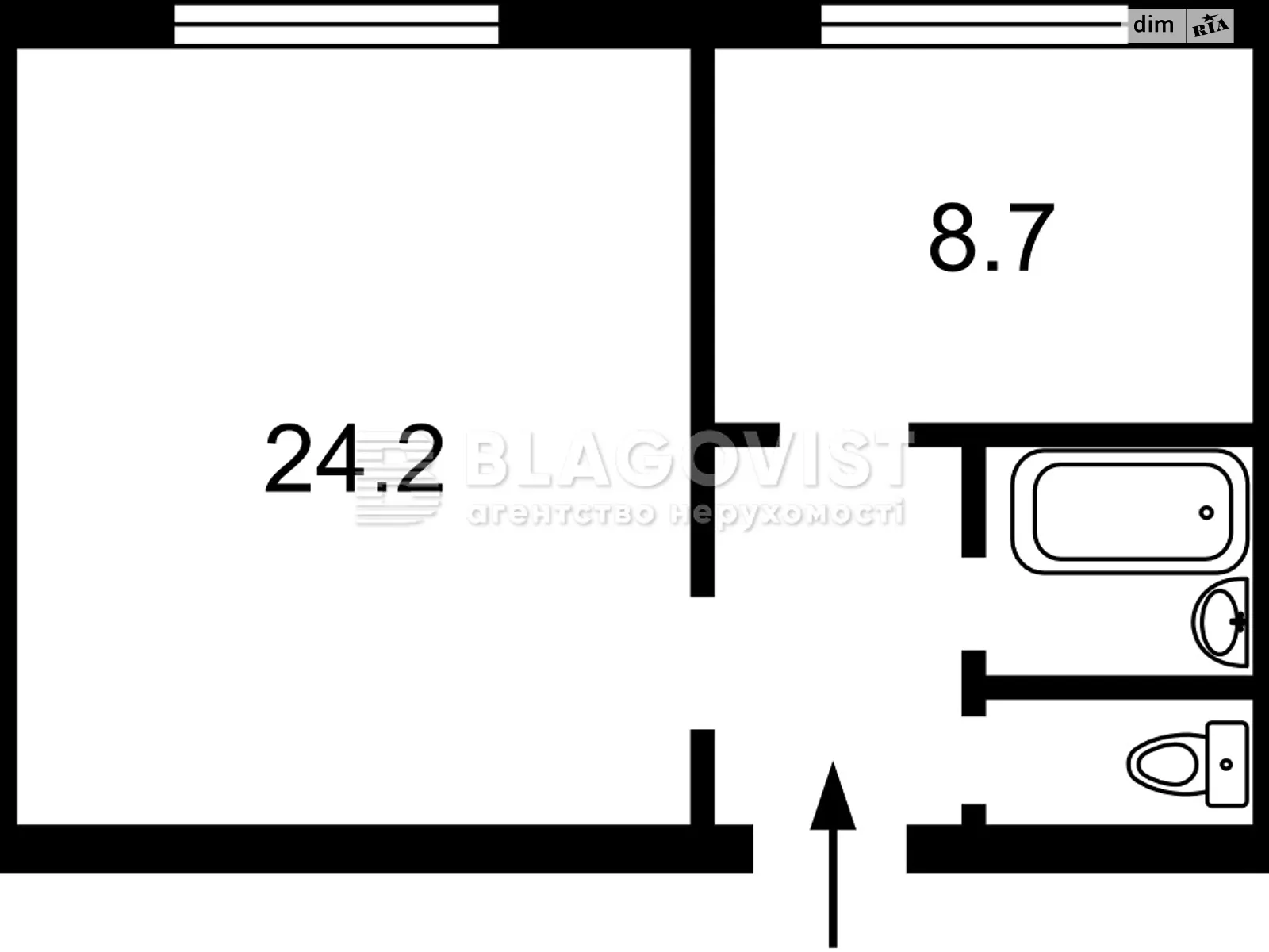 Продається 1-кімнатна квартира 41 кв. м у Києві, вул. Тарасівська, 21 - фото 1