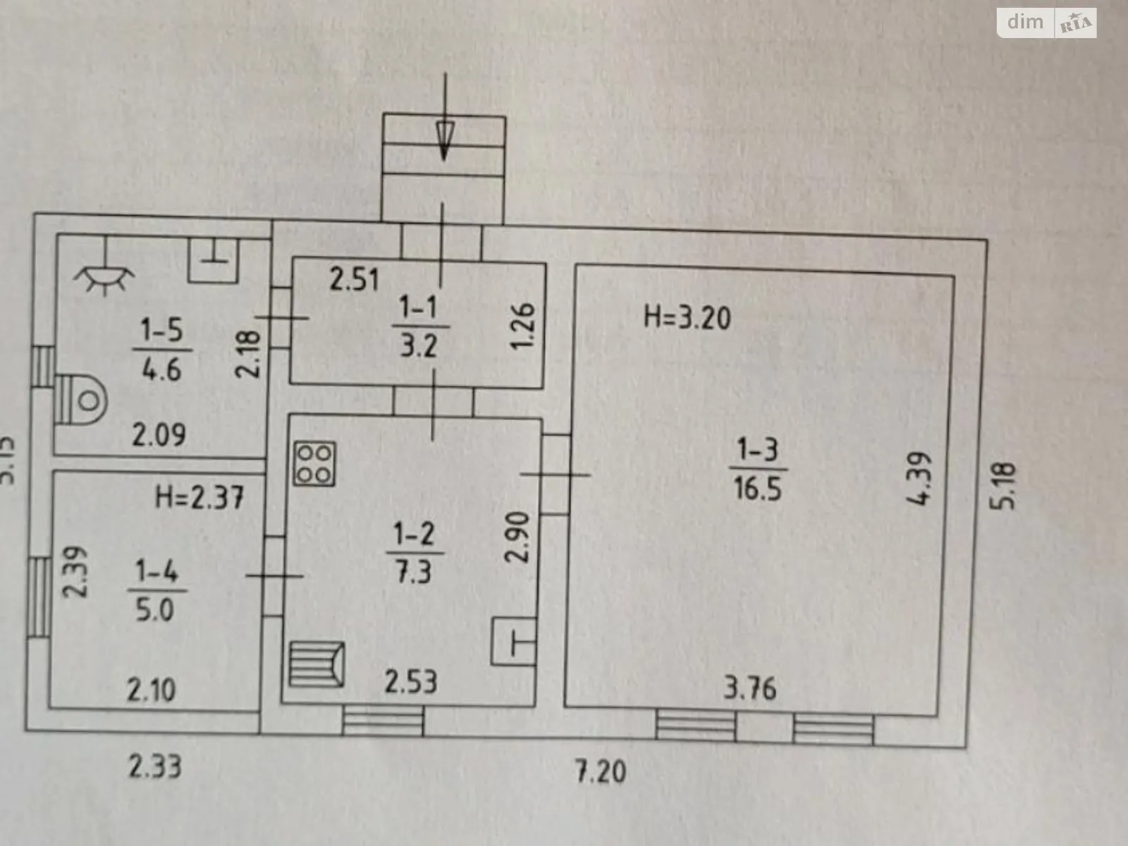 Продается одноэтажный дом 67 кв. м с балконом, цена: 45000 $ - фото 1