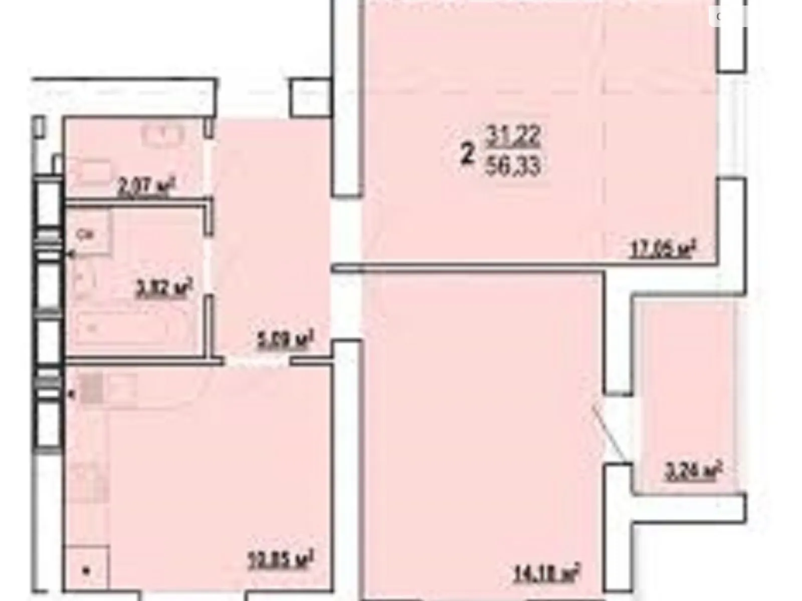 Продается 2-комнатная квартира 56.6 кв. м в Харькове, ул. Борткевича, 7 - фото 1