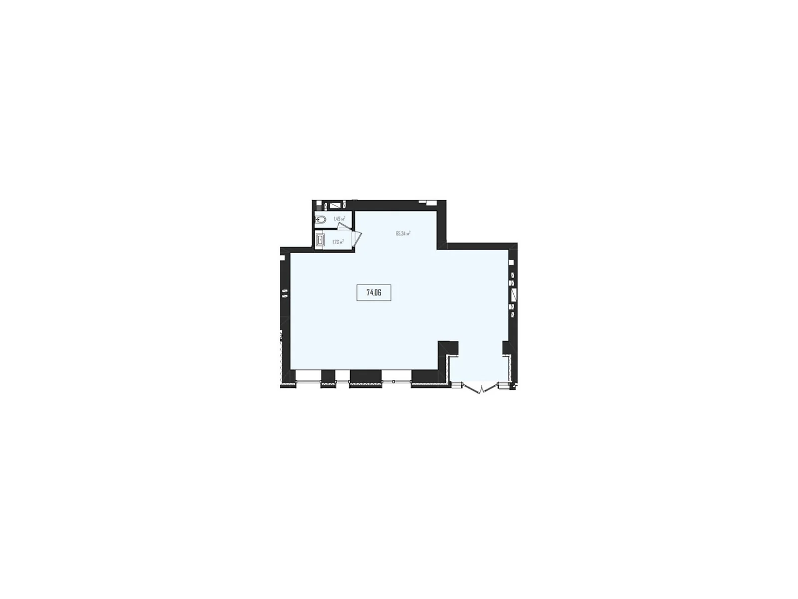 Продается офис 74 кв. м в бизнес-центре, цена: 103600 $ - фото 1