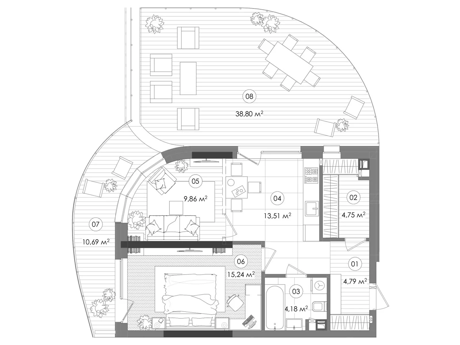 Продається 1-кімнатна квартира 67.33 кв. м у Києві, вул. Дегтярівська, 17-19 - фото 1