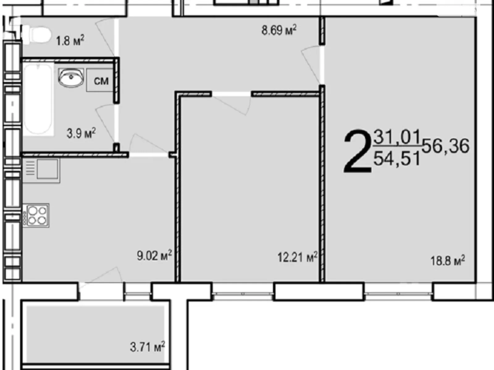 Продается 2-комнатная квартира 56 кв. м в Харькове, пер. Шевченковский, 48 - фото 1