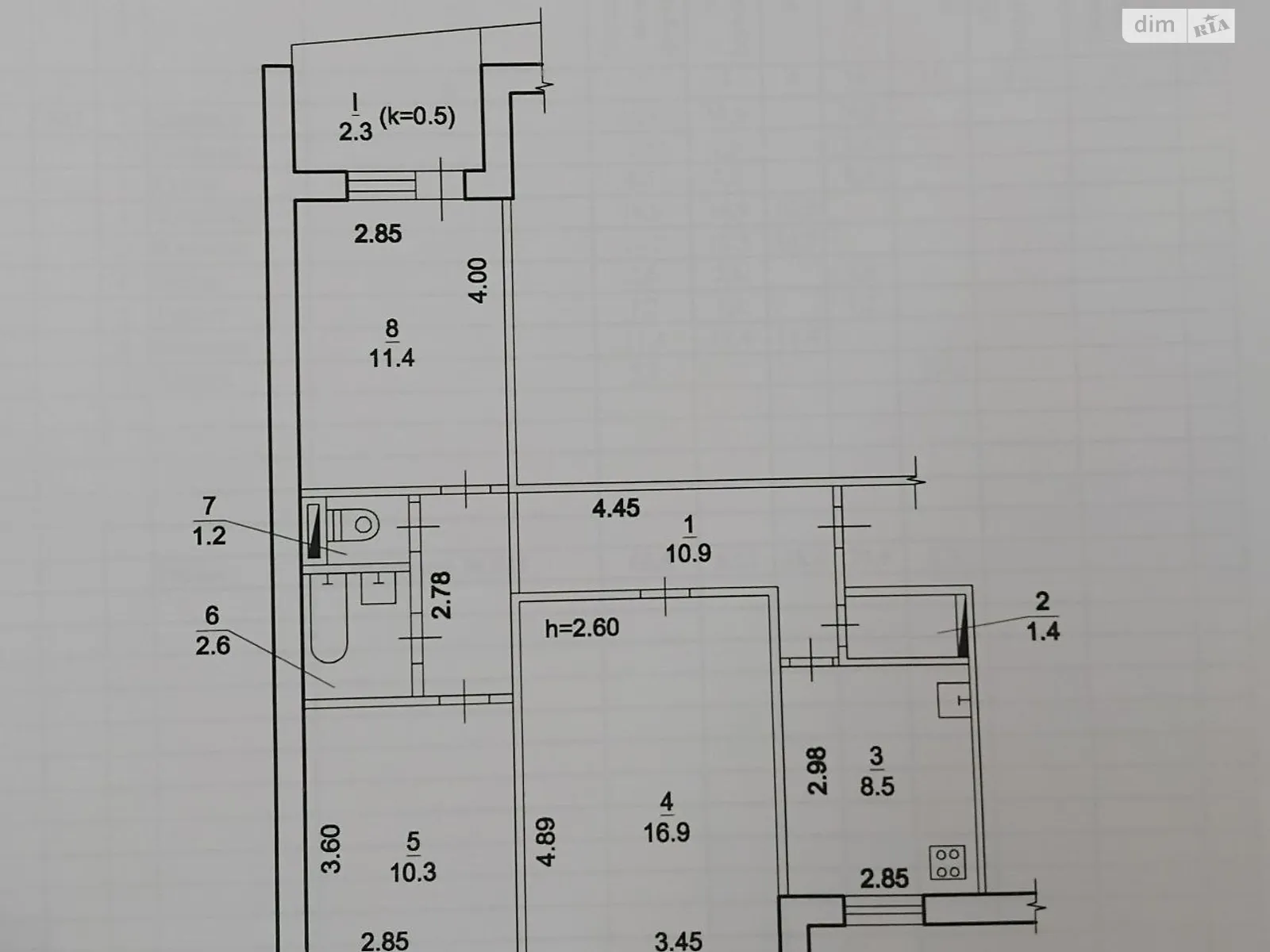 Продається 3-кімнатна квартира 65.5 кв. м у Дніпрі, вул. Дія Максима, 8 - фото 1