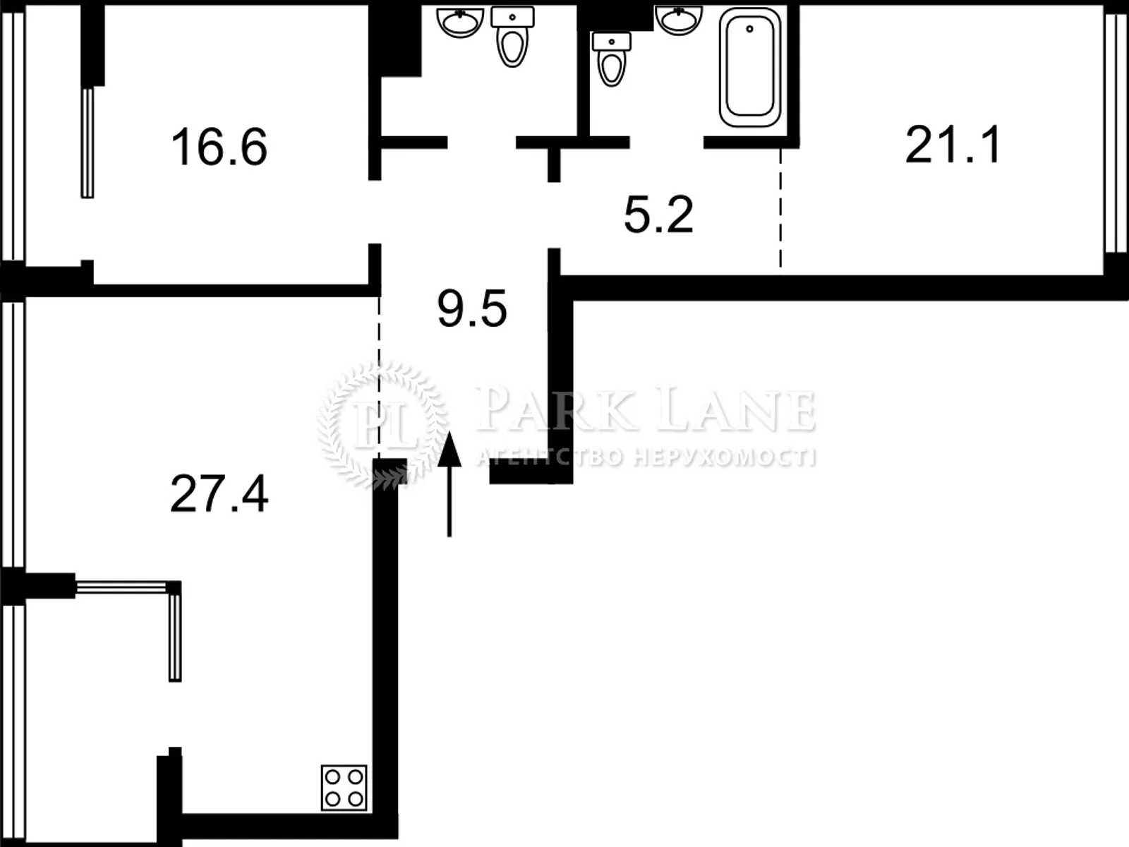 Продается 2-комнатная квартира 90 кв. м в Киеве - фото 4