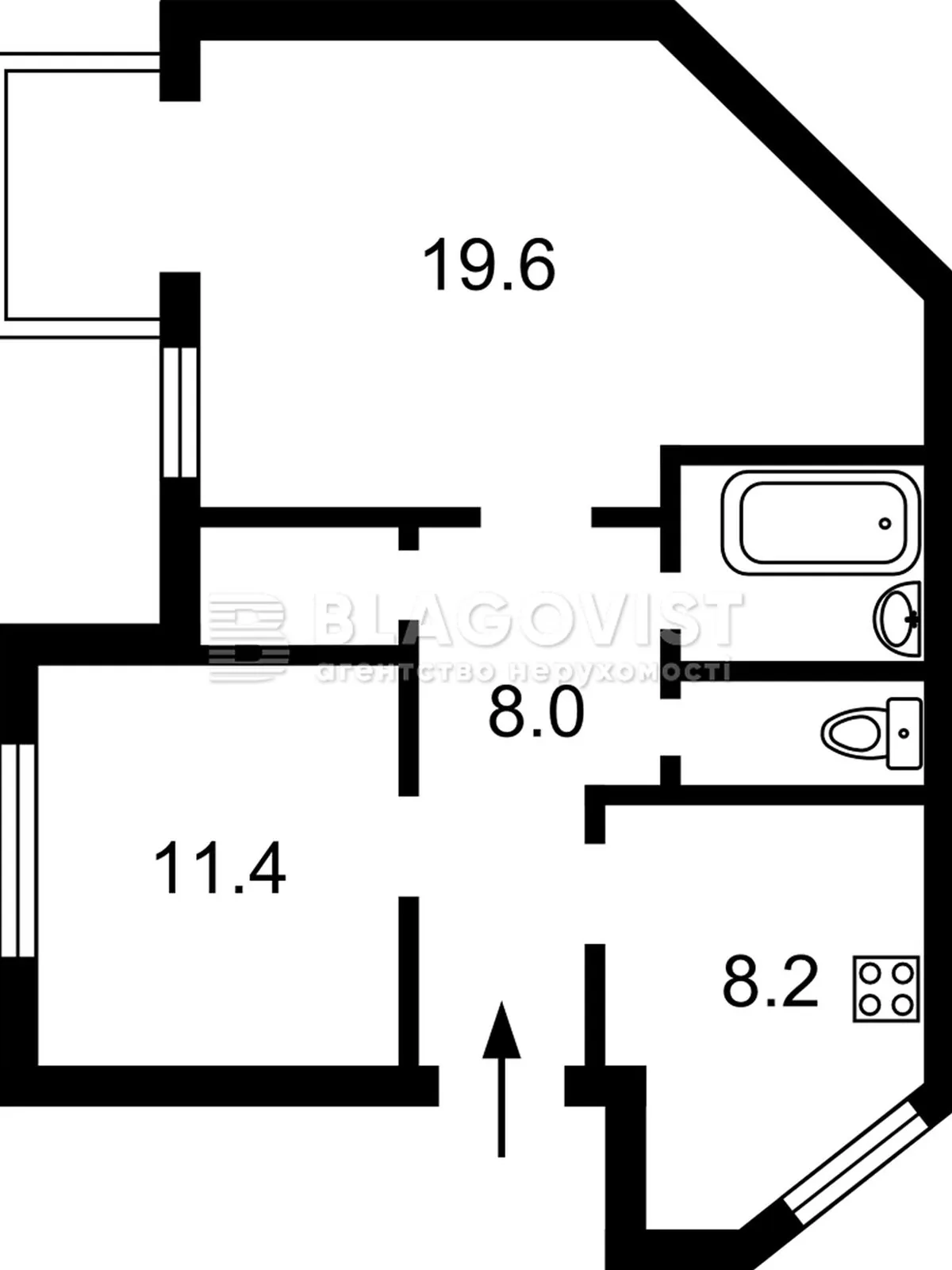 Продается 2-комнатная квартира 52.7 кв. м в Киеве - фото 2