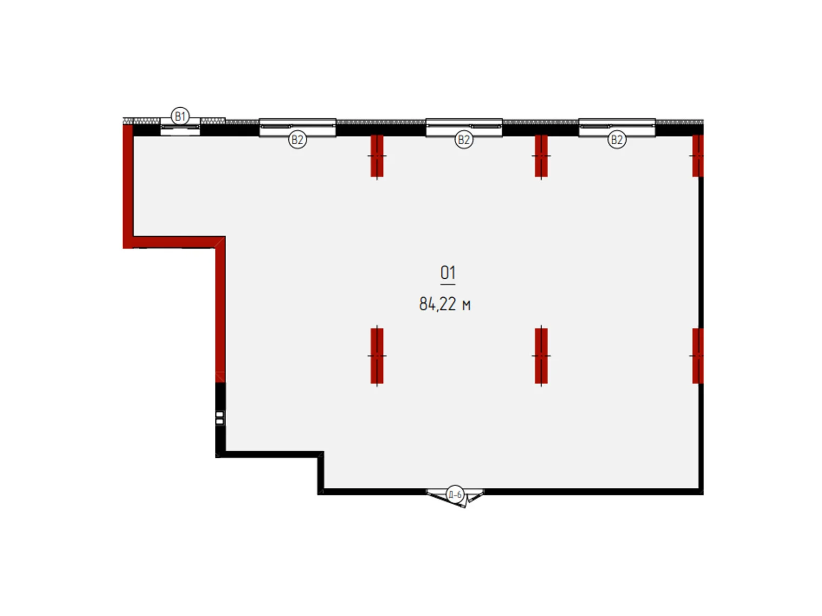 Продается объект сферы услуг 84.22 кв. м в 11-этажном здании, цена: 92642 $ - фото 1