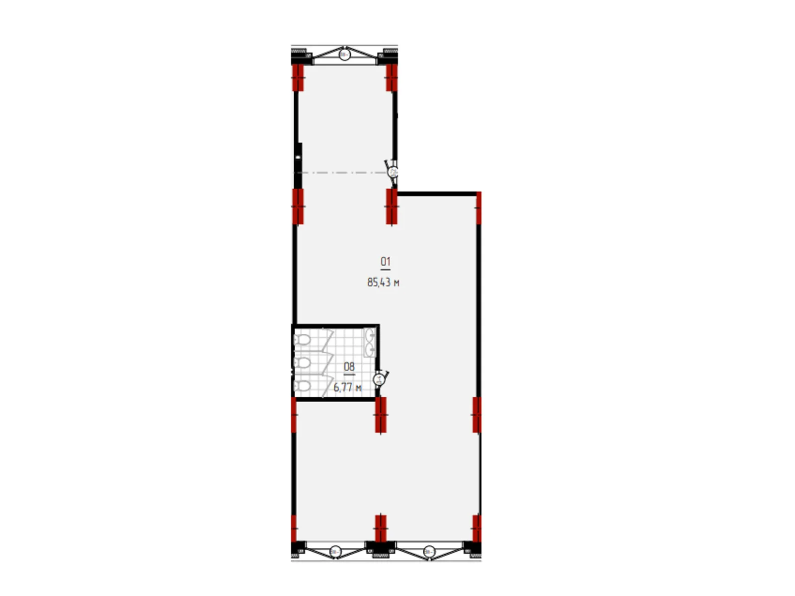 Продается объект сферы услуг 92.2 кв. м в 11-этажном здании, цена: 101420 $ - фото 1