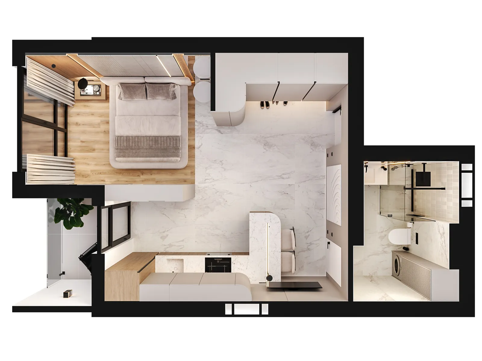 Продается 1-комнатная квартира 32 кв. м в Сваляве, ул. Физкультурная, 2 - фото 1