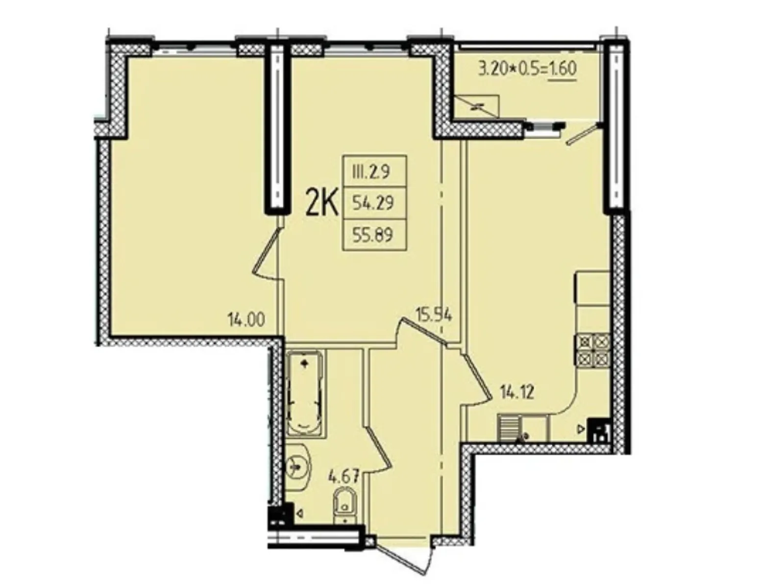 Продается 1-комнатная квартира 55.89 кв. м в Одессе, ул. Генуэзская, 1/1 - фото 1