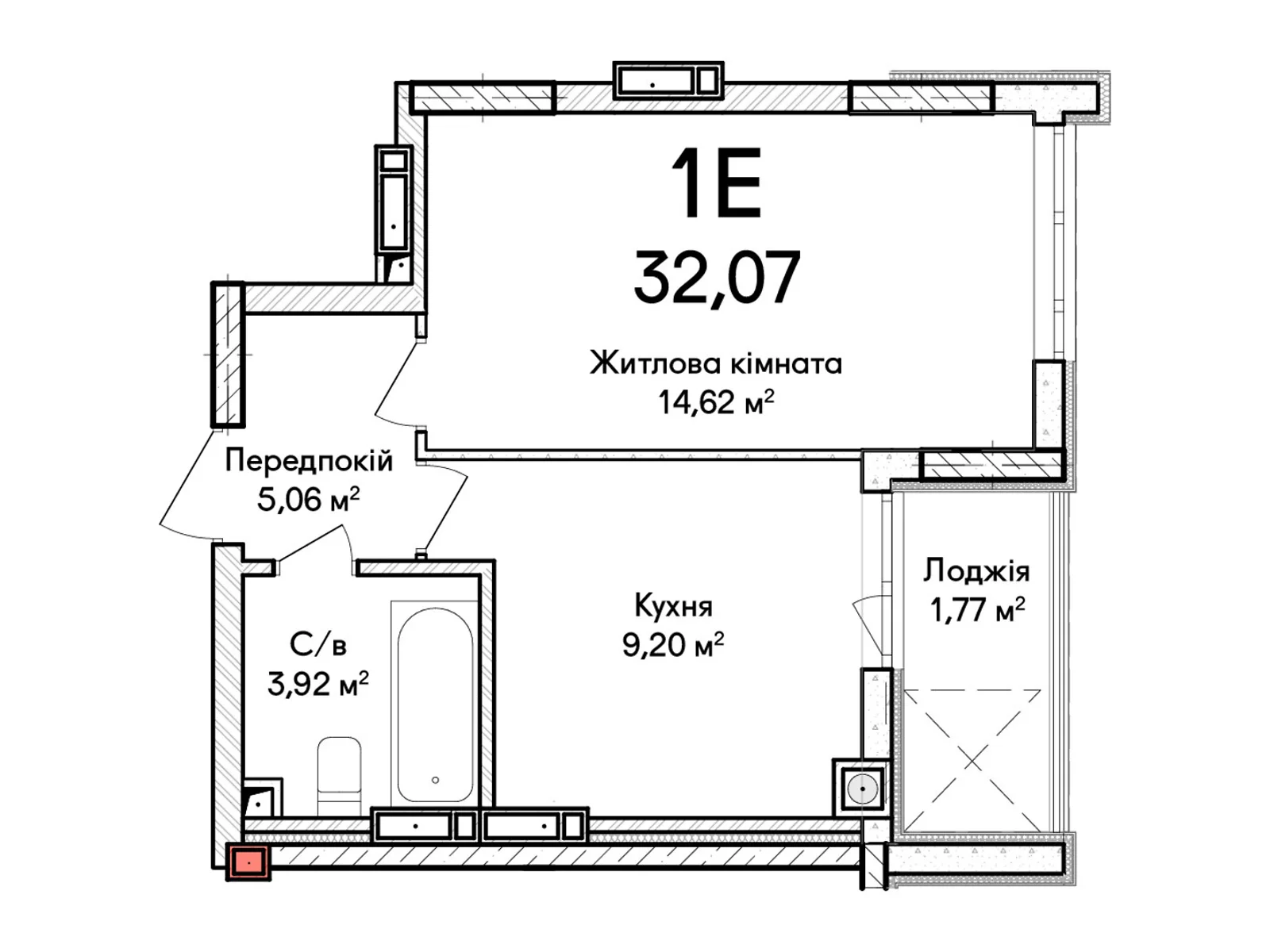 Продается 1-комнатная квартира 37 кв. м в Ирпене, цена: 34398 $ - фото 1