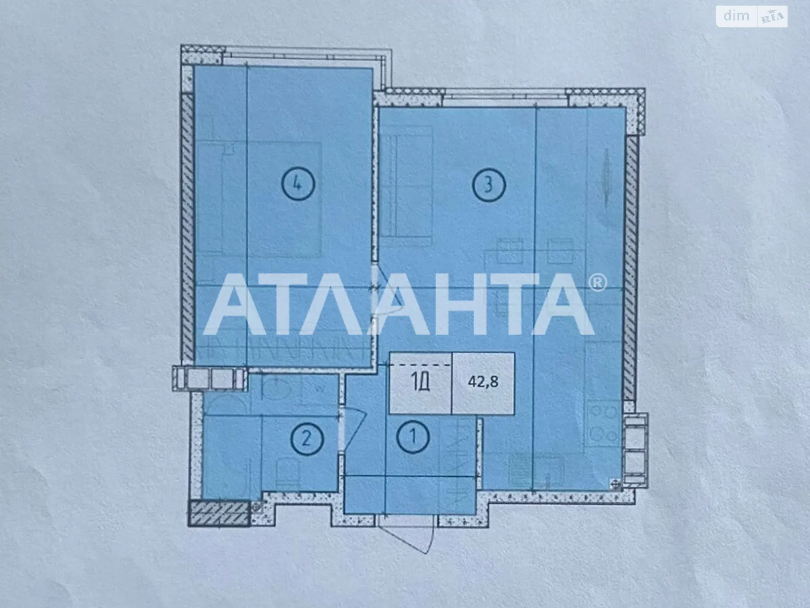 Продається 1-кімнатна квартира 34.8 кв. м у Одесі, просп. Полковника Гуляєва(Небесної Сотні) - фото 1