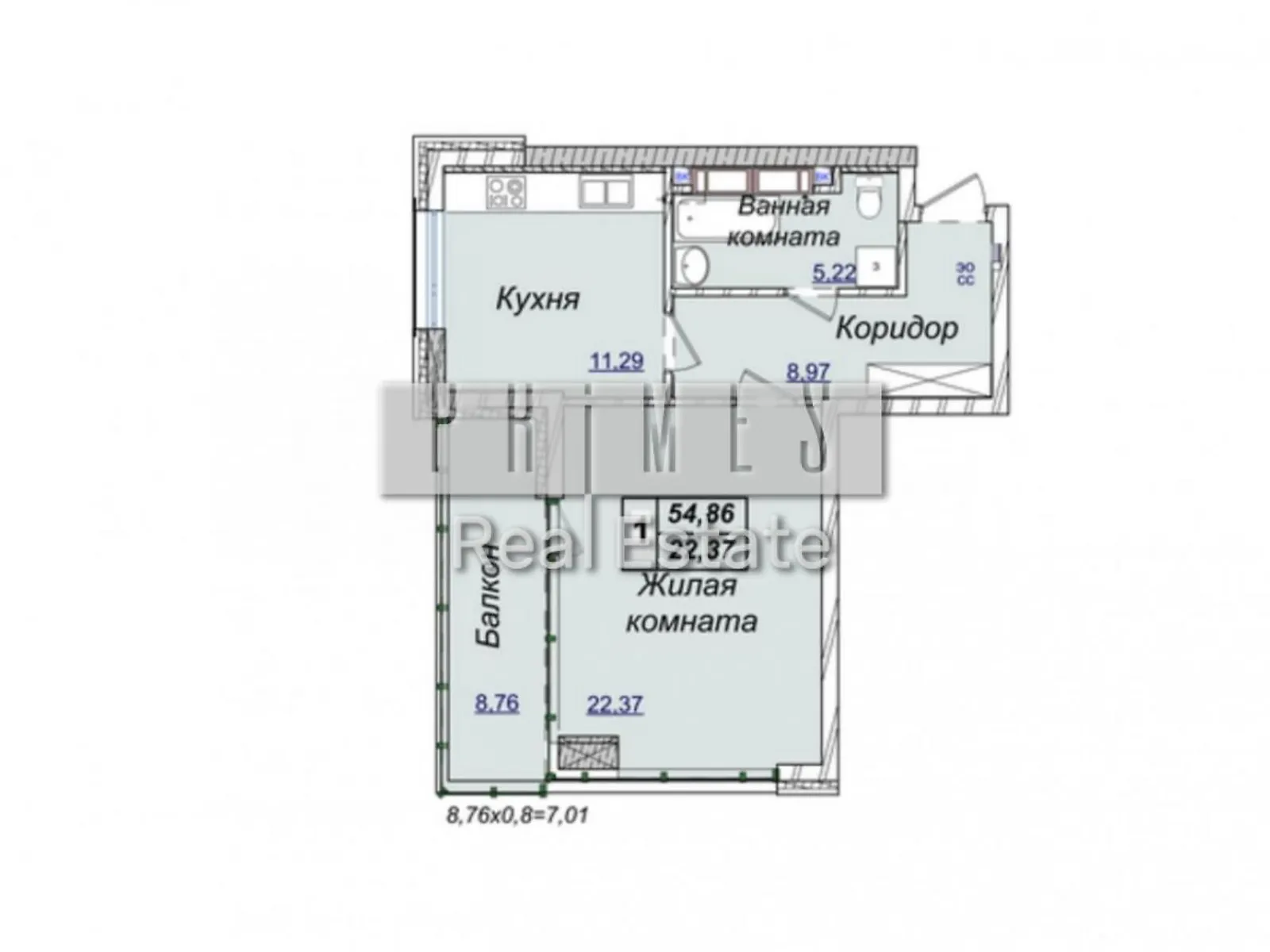 Продається 1-кімнатна квартира 55 кв. м у Києві - фото 2