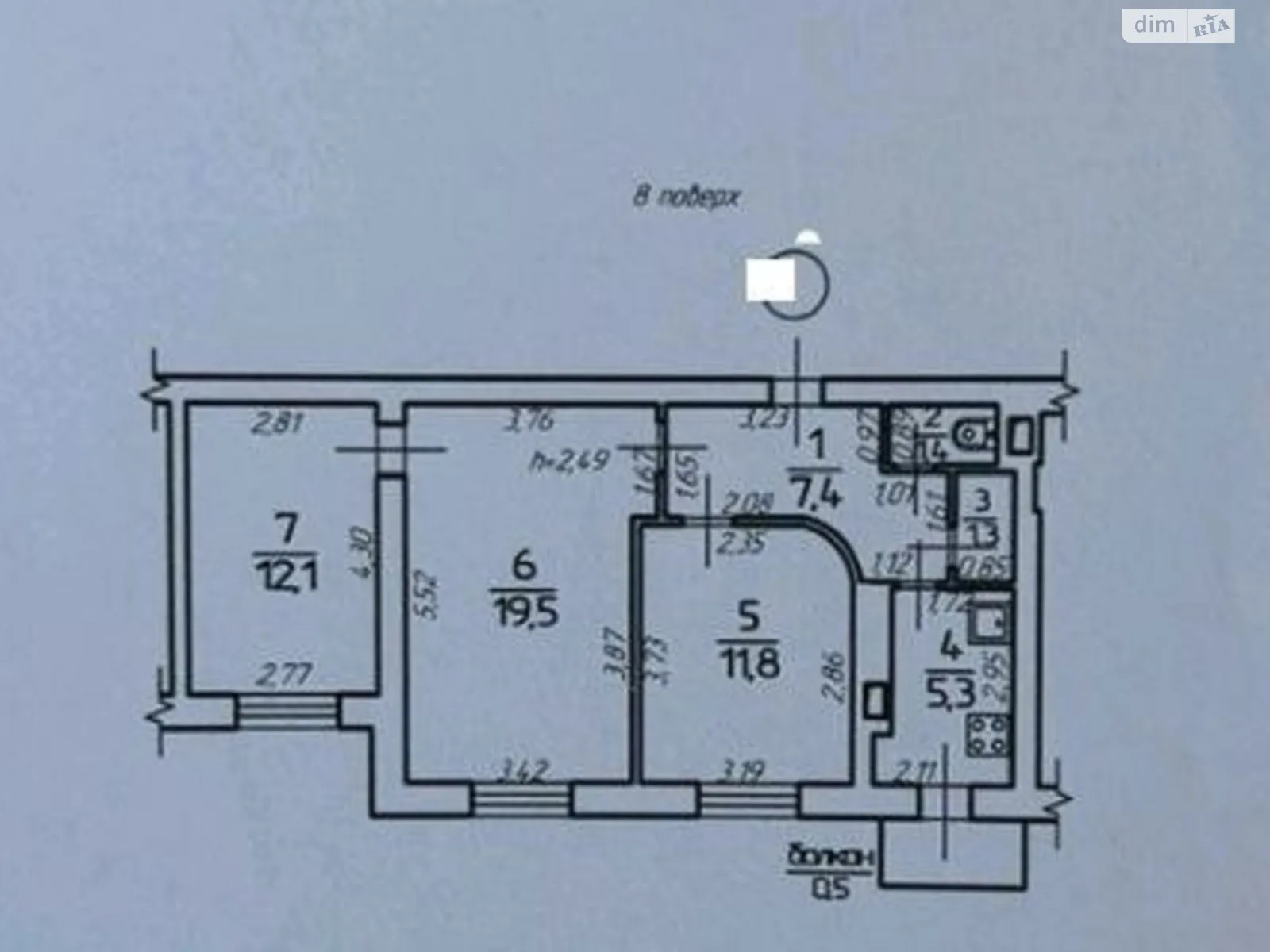 Продається 3-кімнатна квартира 59.3 кв. м у Одесі, вул. Старицького - фото 1