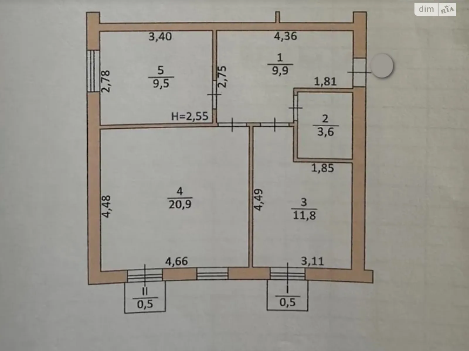 2-комнатная квартира 56 кв. м в Тернополе, цена: 32900 $ - фото 1