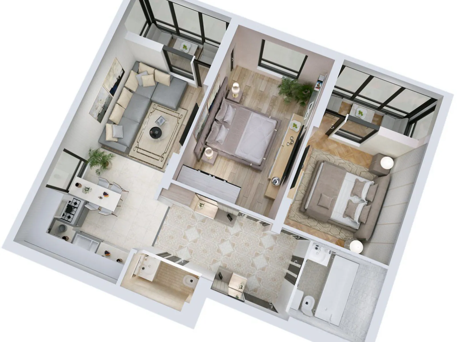 Продается 2-комнатная квартира 67 кв. м в Львове, цена: 77000 $ - фото 1