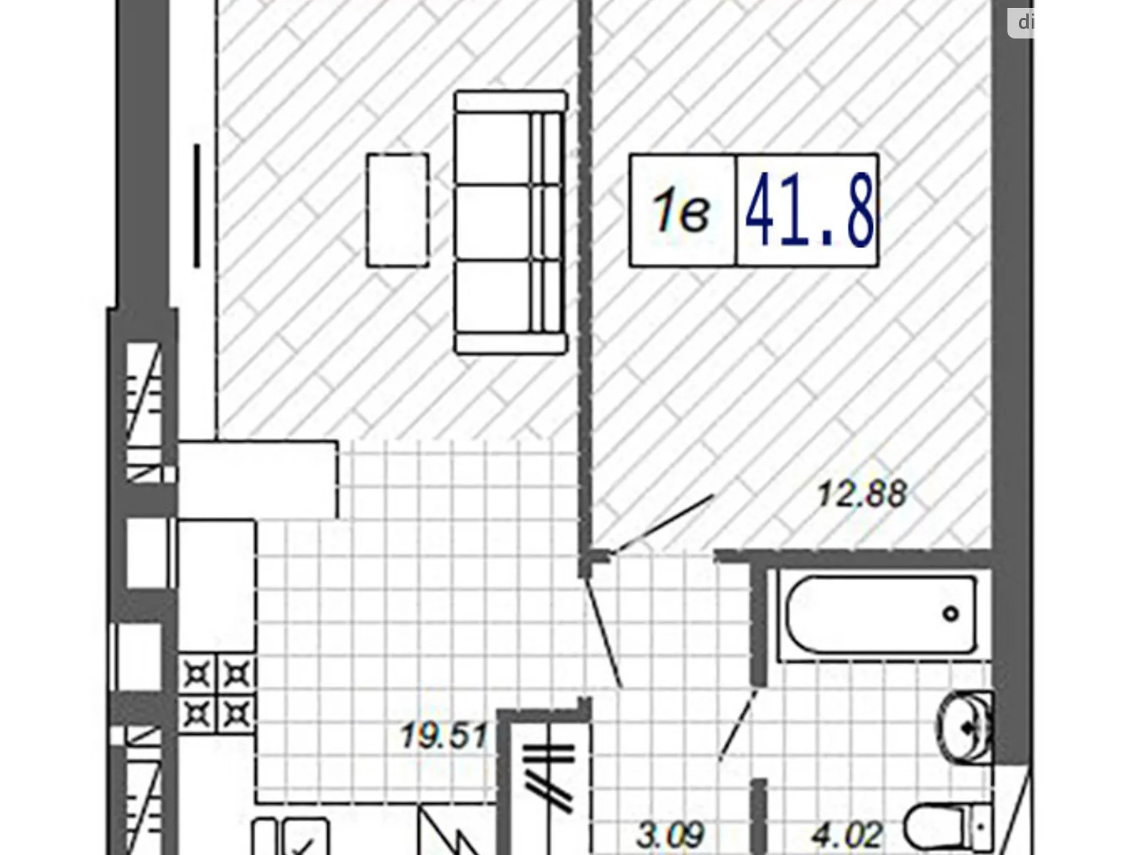 Продается 1-комнатная квартира 41.8 кв. м в Ирпене, ул. Василия Стуса(Пушкинская), 27 - фото 1