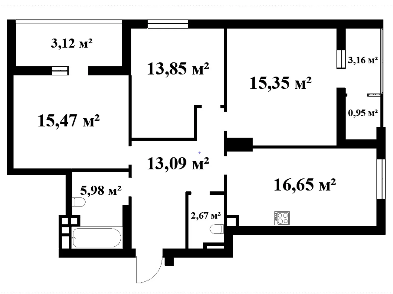Продається 4-кімнатна квартира 94.2 кв. м у Києві, пров. Приладний, 10А - фото 1