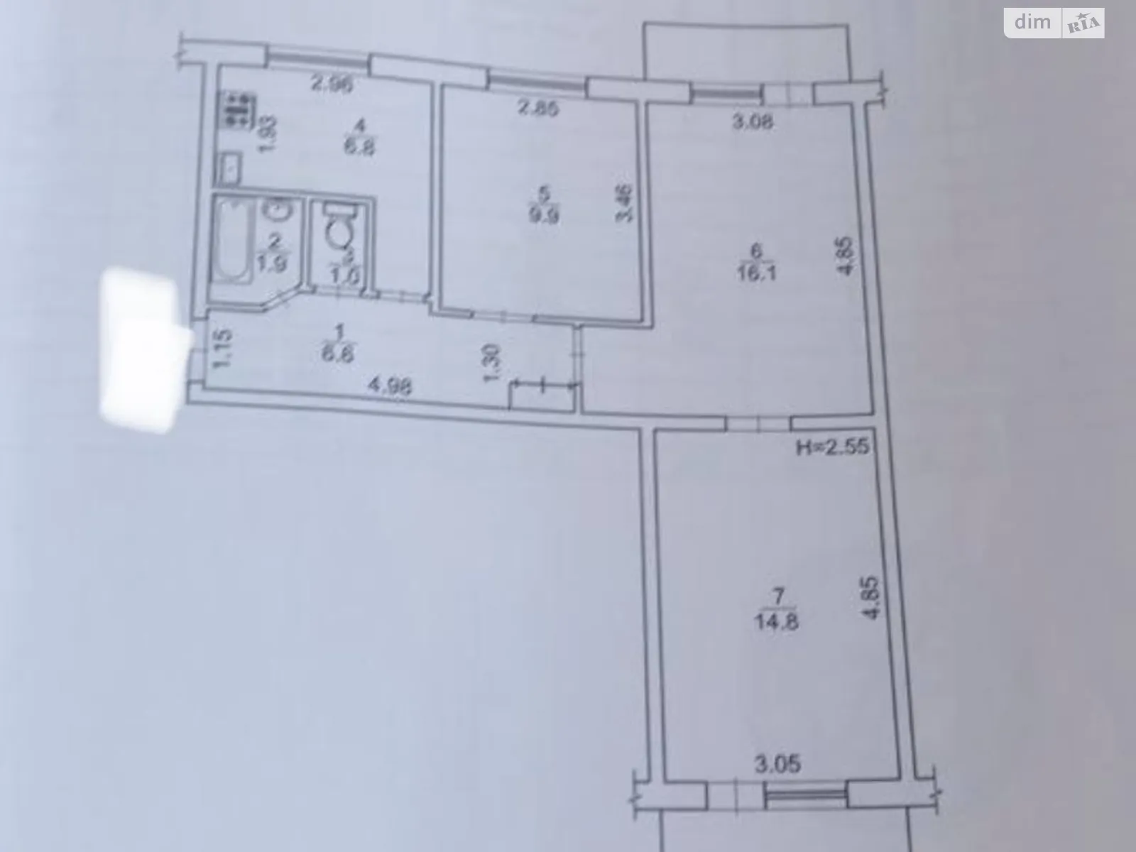 Продається 3-кімнатна квартира 61.7 кв. м у Києві, вул. Кубанської України, 22 - фото 1