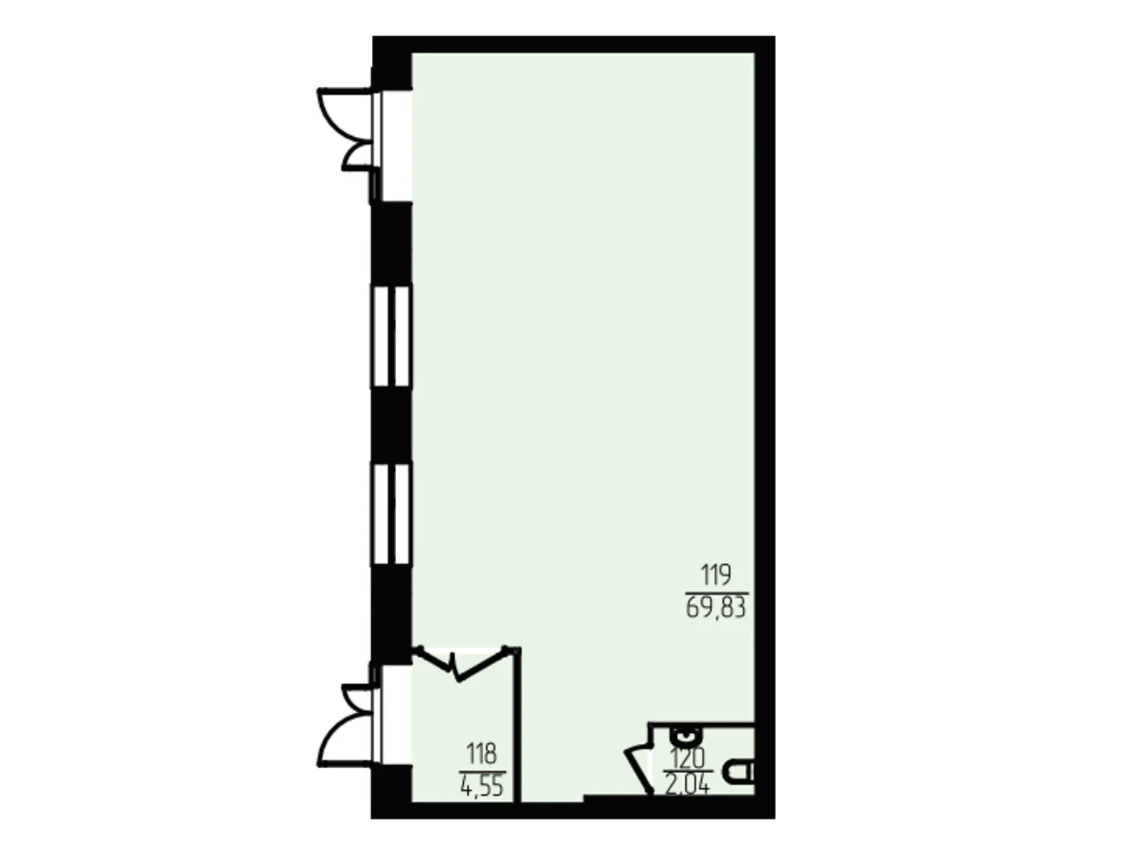 Продается офис 76.42 кв. м в бизнес-центре, цена: 76420 $ - фото 1