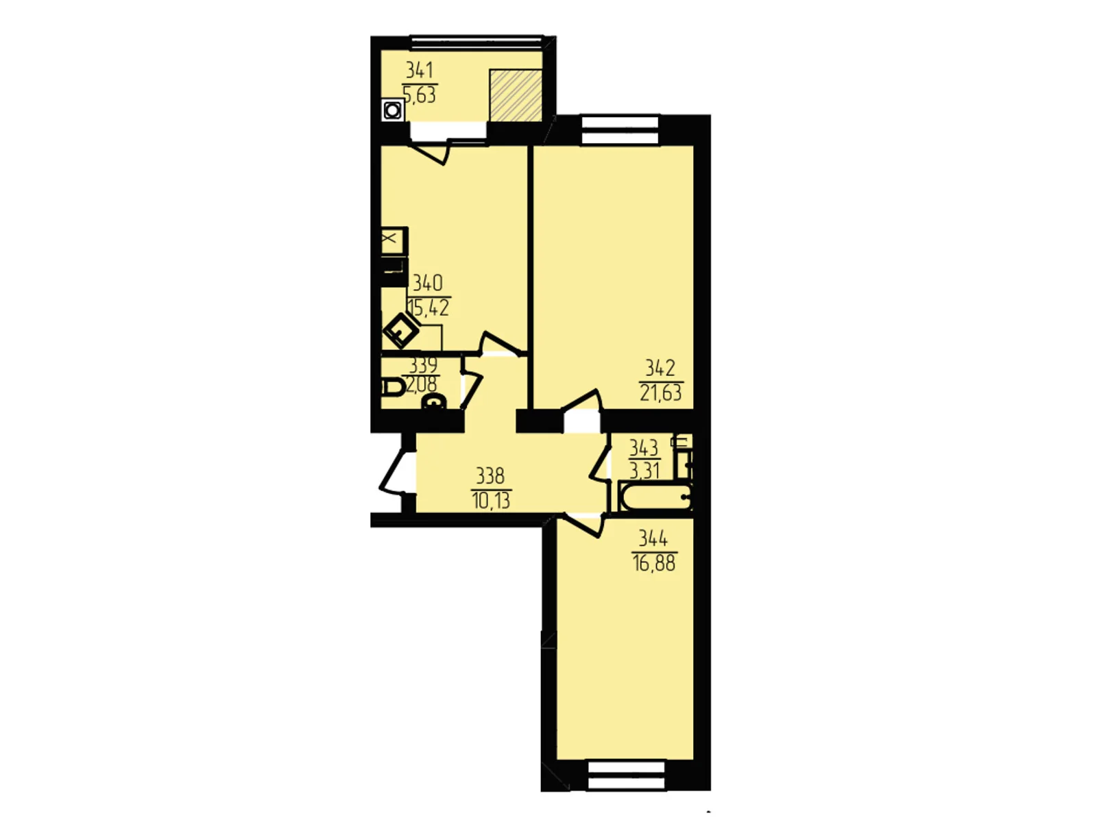 Продается 2-комнатная квартира 75.08 кв. м в Хмельницком, ул. Озерная, 20/4Б - фото 1