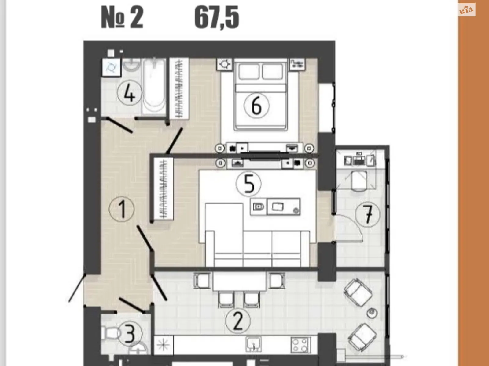Продается 2-комнатная квартира 68 кв. м в Виннице, просп. Юности, 16А - фото 1