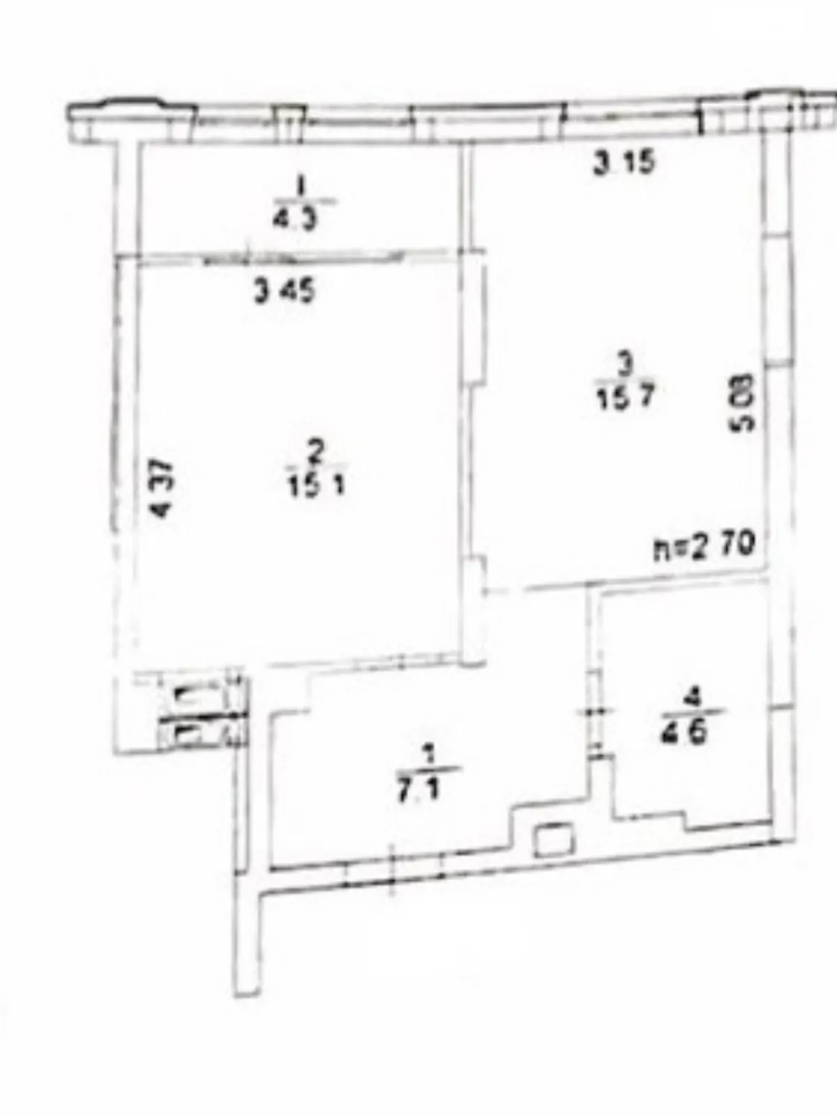 Продається 1-кімнатна квартира 46.8 кв. м у  - фото 4