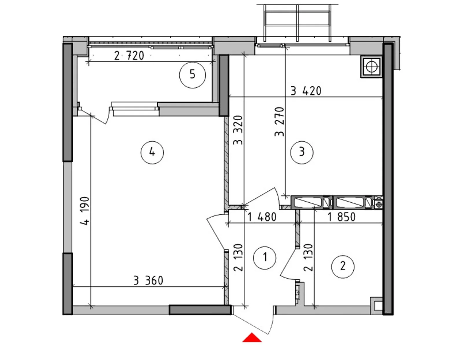Продается 1-комнатная квартира 35.3 кв. м в Гатном, ул. Киевская(Карпа Валовня), 1 - фото 1