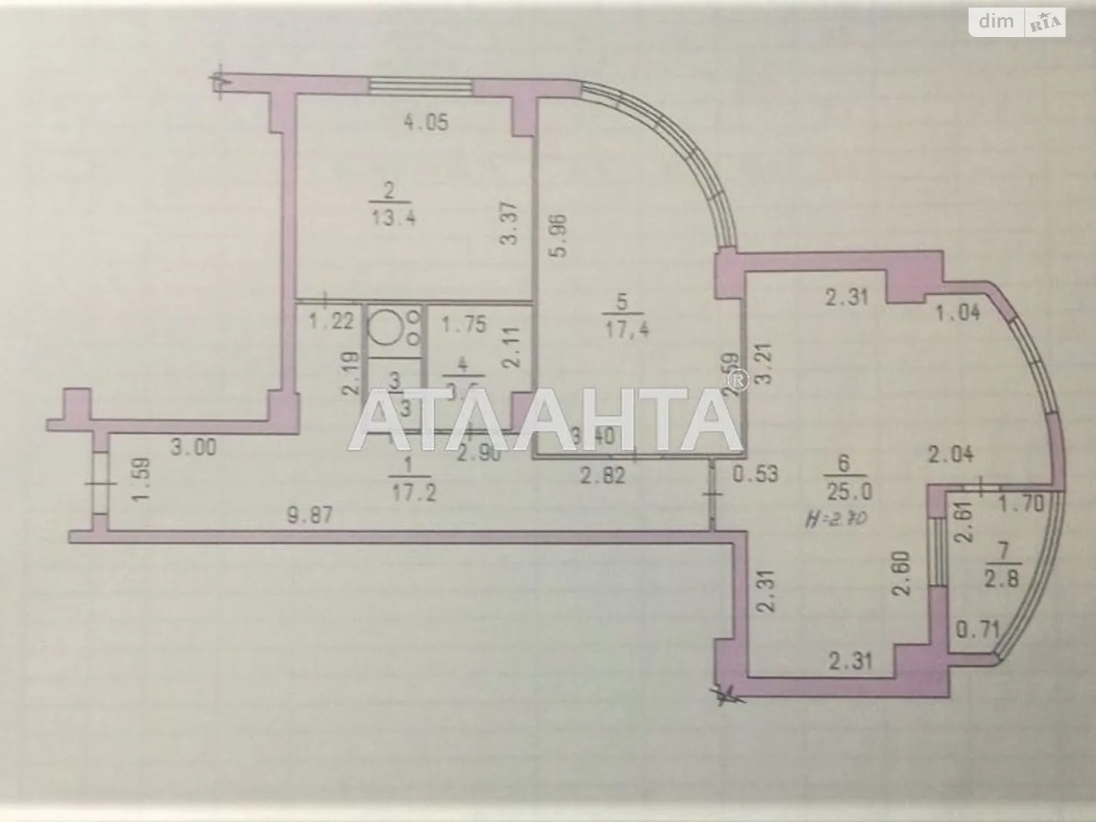 Продается 2-комнатная квартира 80 кв. м в Одессе, мас. Радужный, 5 - фото 1