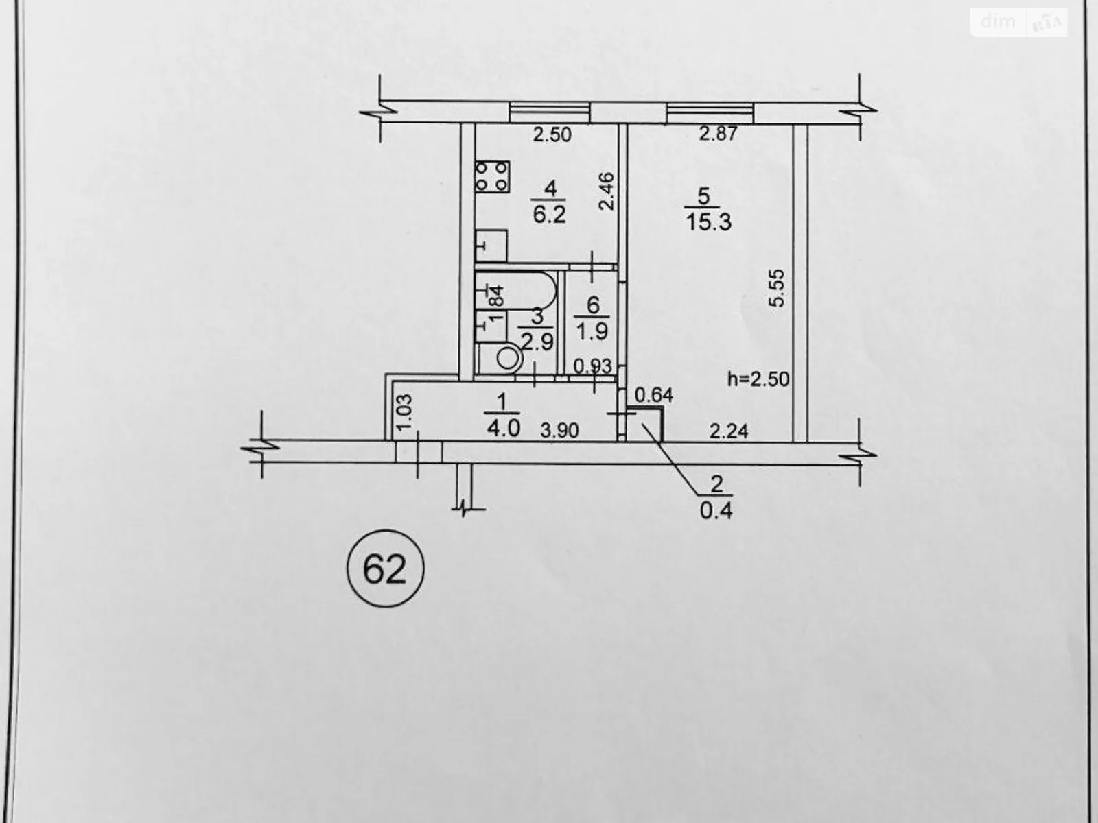 Продається 1-кімнатна квартира 30.7 кв. м у Дніпрі, вул. Володимира Мономаха, 27 - фото 1