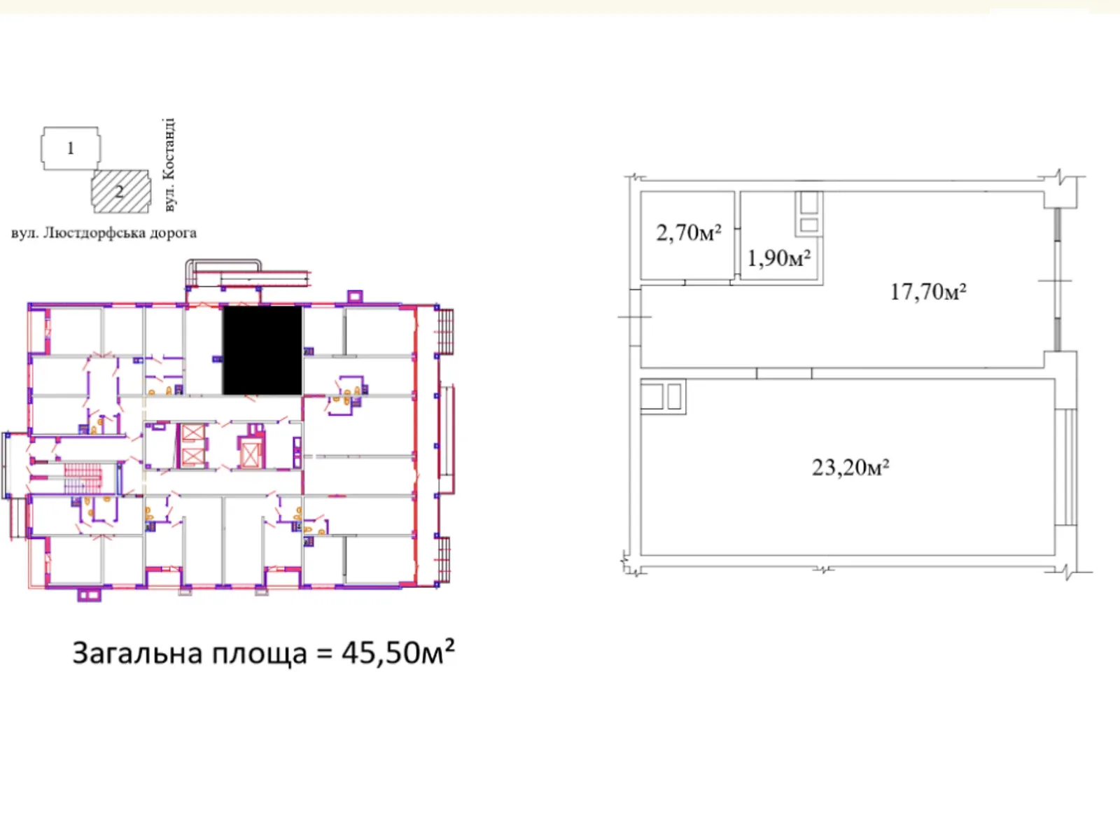 Продается офис 45.5 кв. м в бизнес-центре, цена: 54500 $ - фото 1