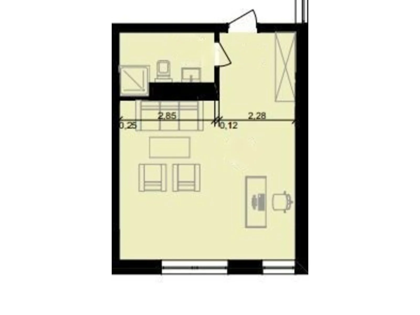 Продается офис 34.1 кв. м в бизнес-центре, цена: 22908 $ - фото 1